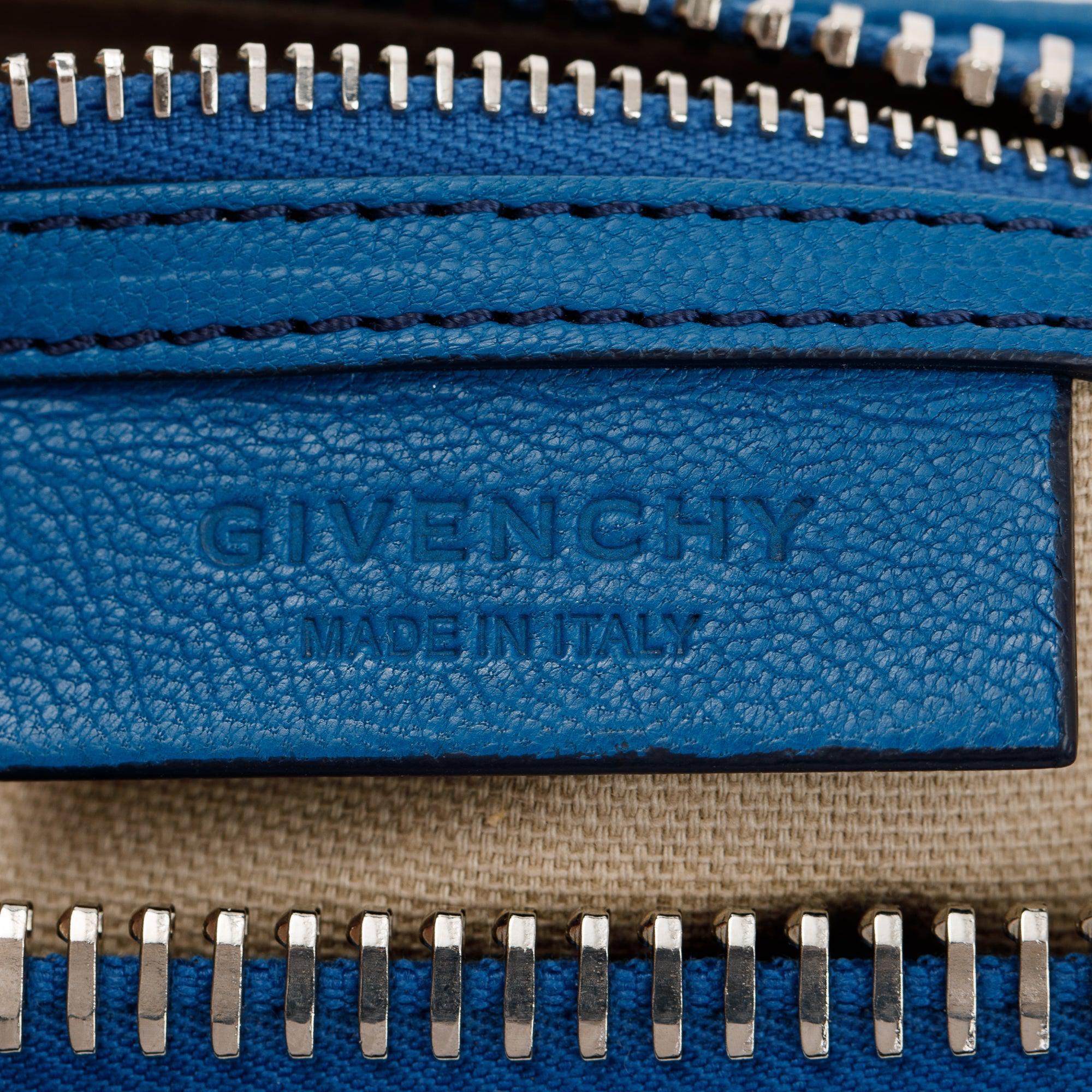 Givenchy Blue Grained Calfskin Small Antigona Bag