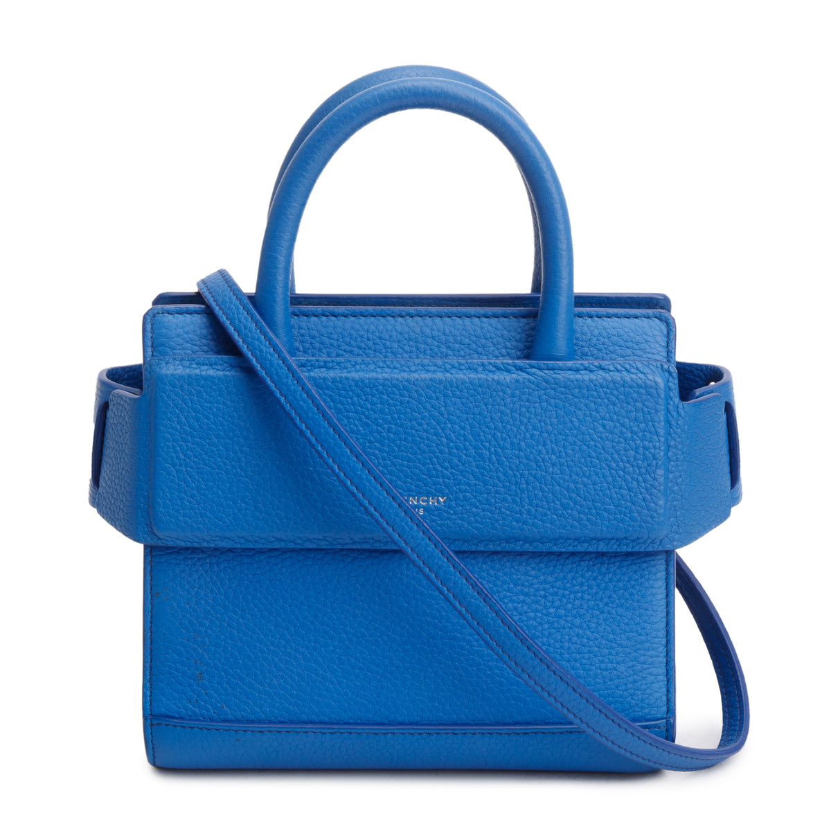 Givenchy Blue Leather Nano Horizon Top Handle bag w/ Strap – OLIVER'S