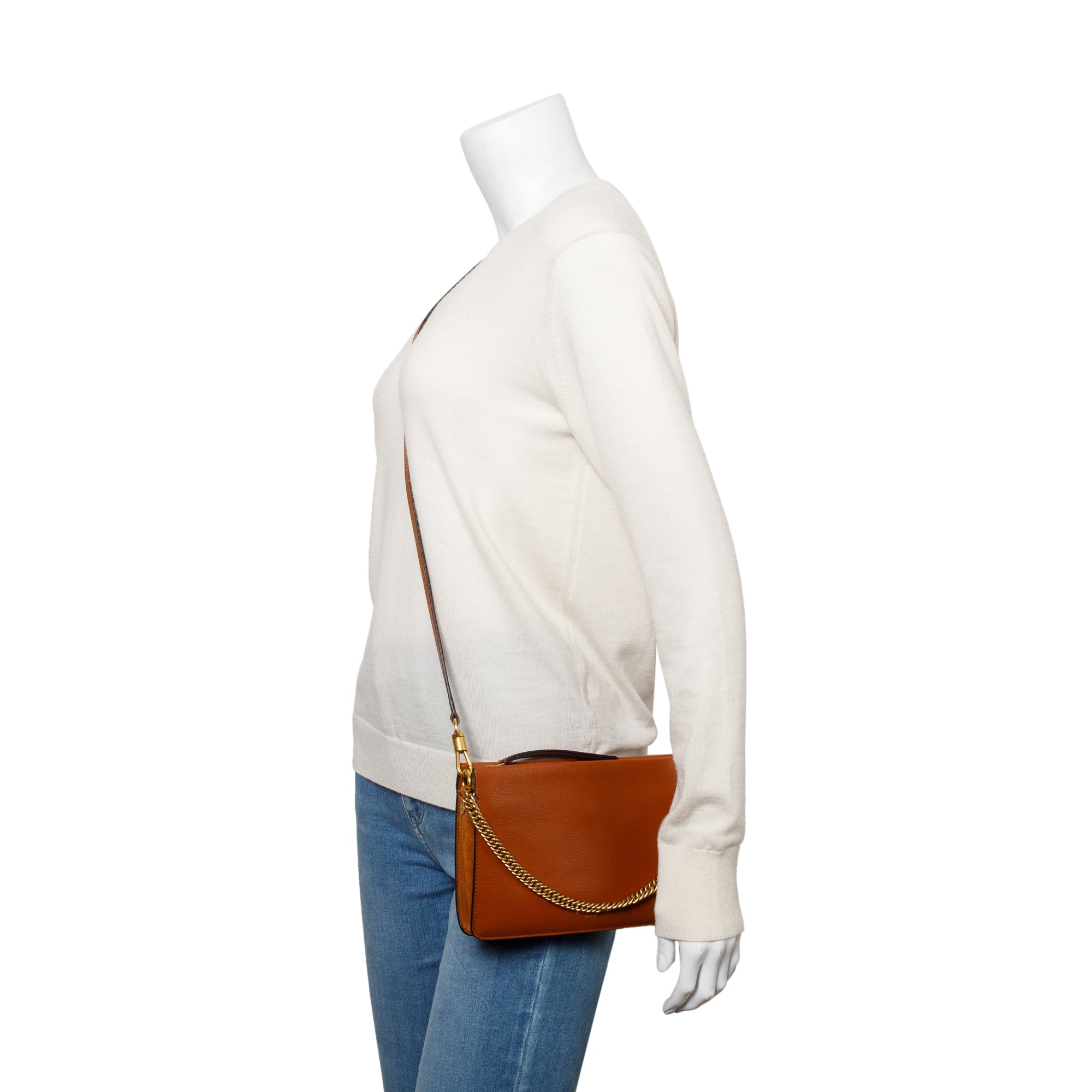 Givenchy Brown Calf Leather Cross3 Crossbody Bag