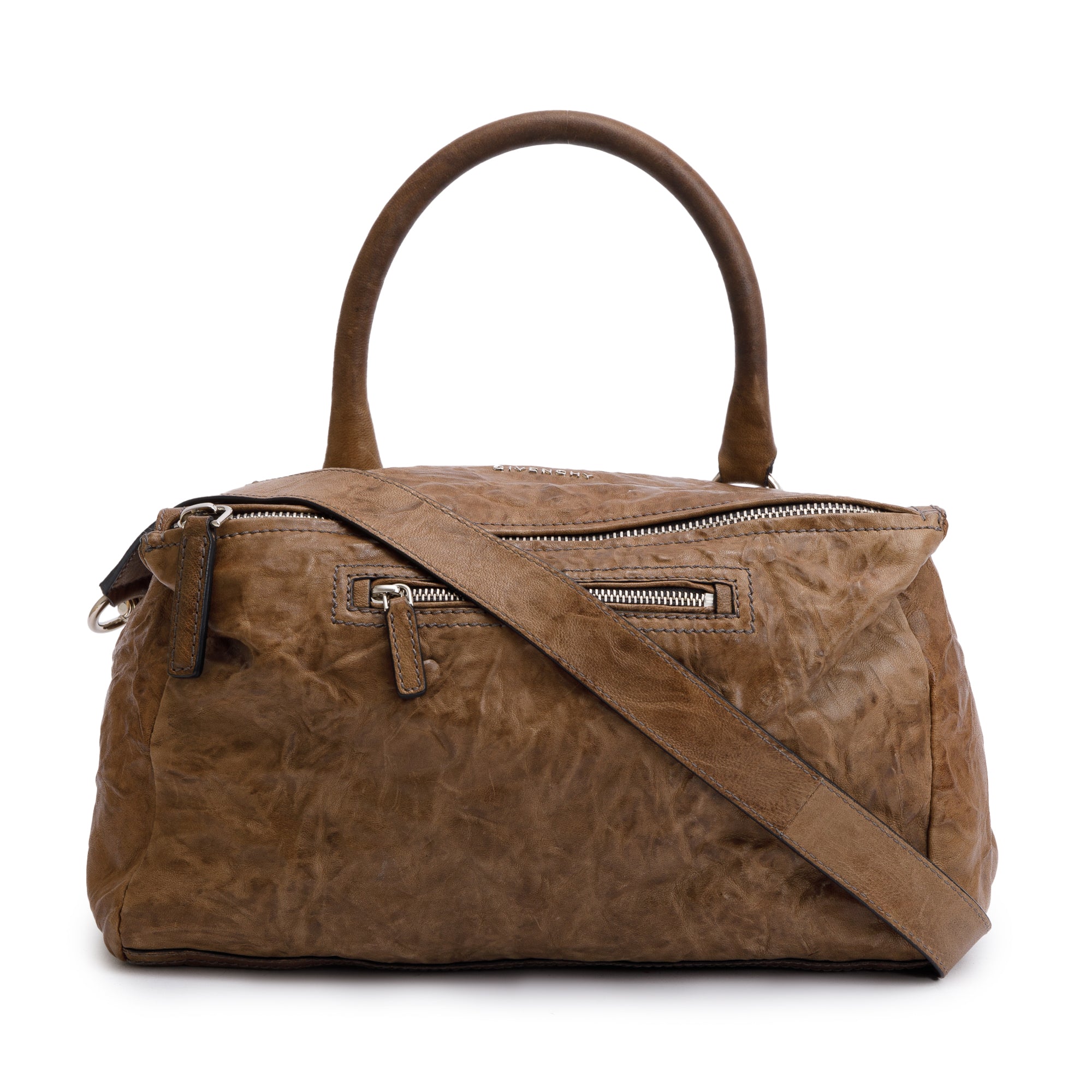 Givenchy Brown Sheepskin Medium Pandora Satchel