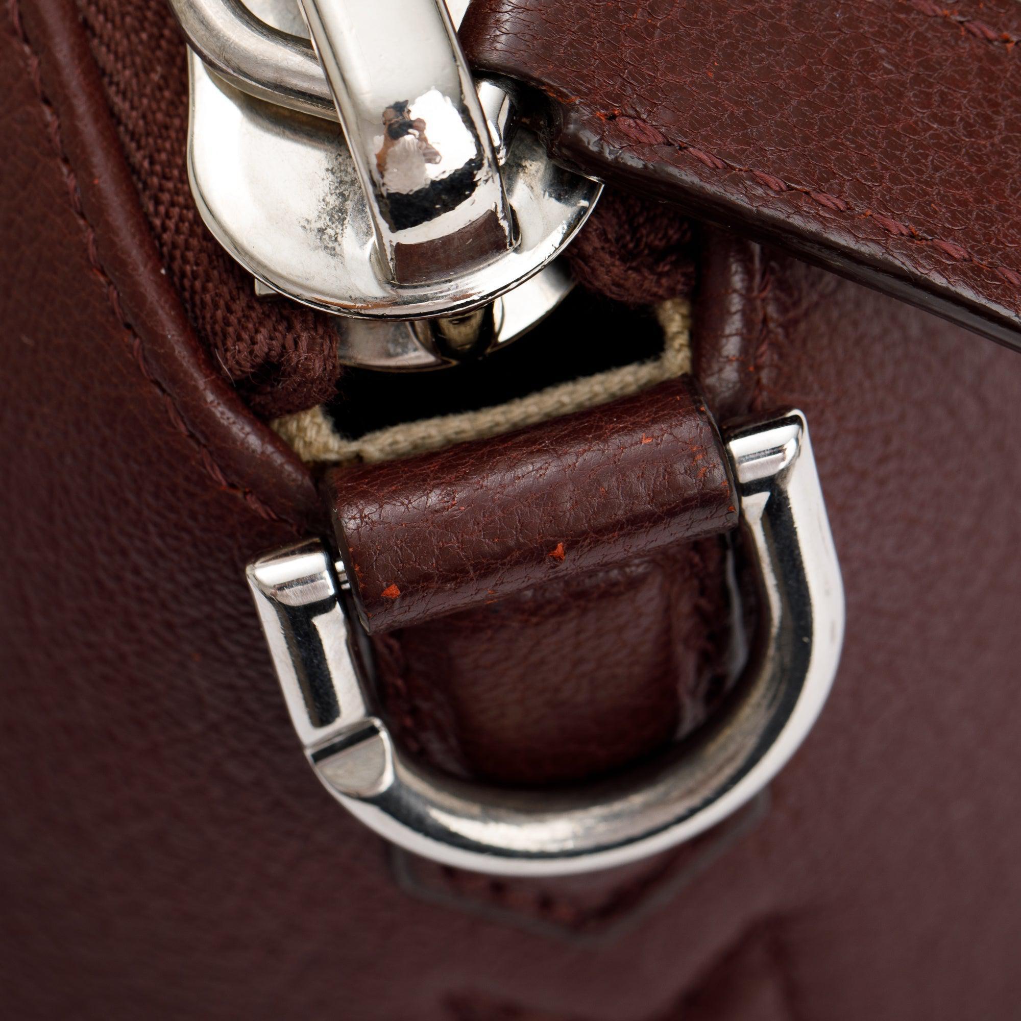 Givenchy Burgundy Grained Leather Medium Antigona Bag