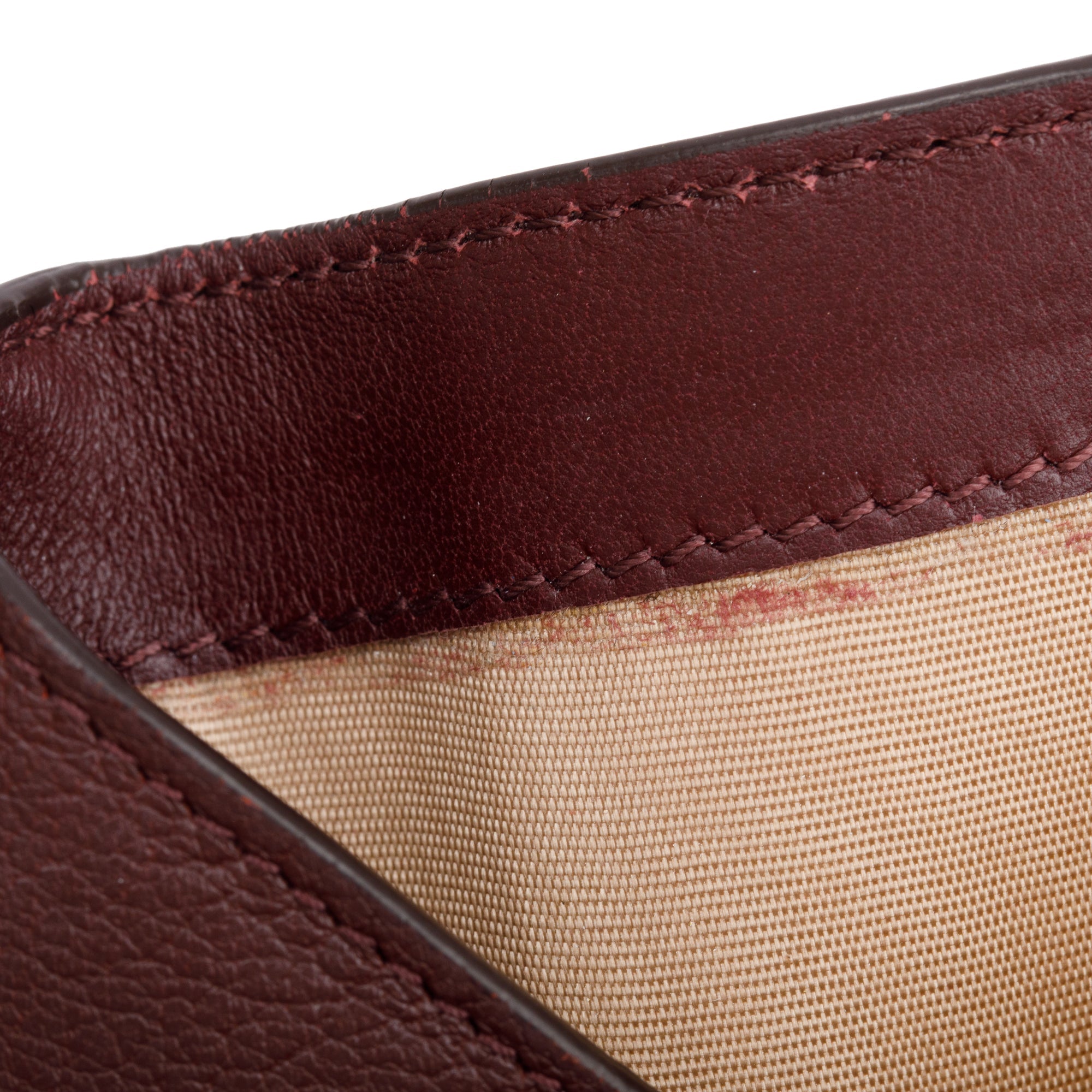 Givenchy Burgundy Leather Trifold Compact Wallet w/ Box