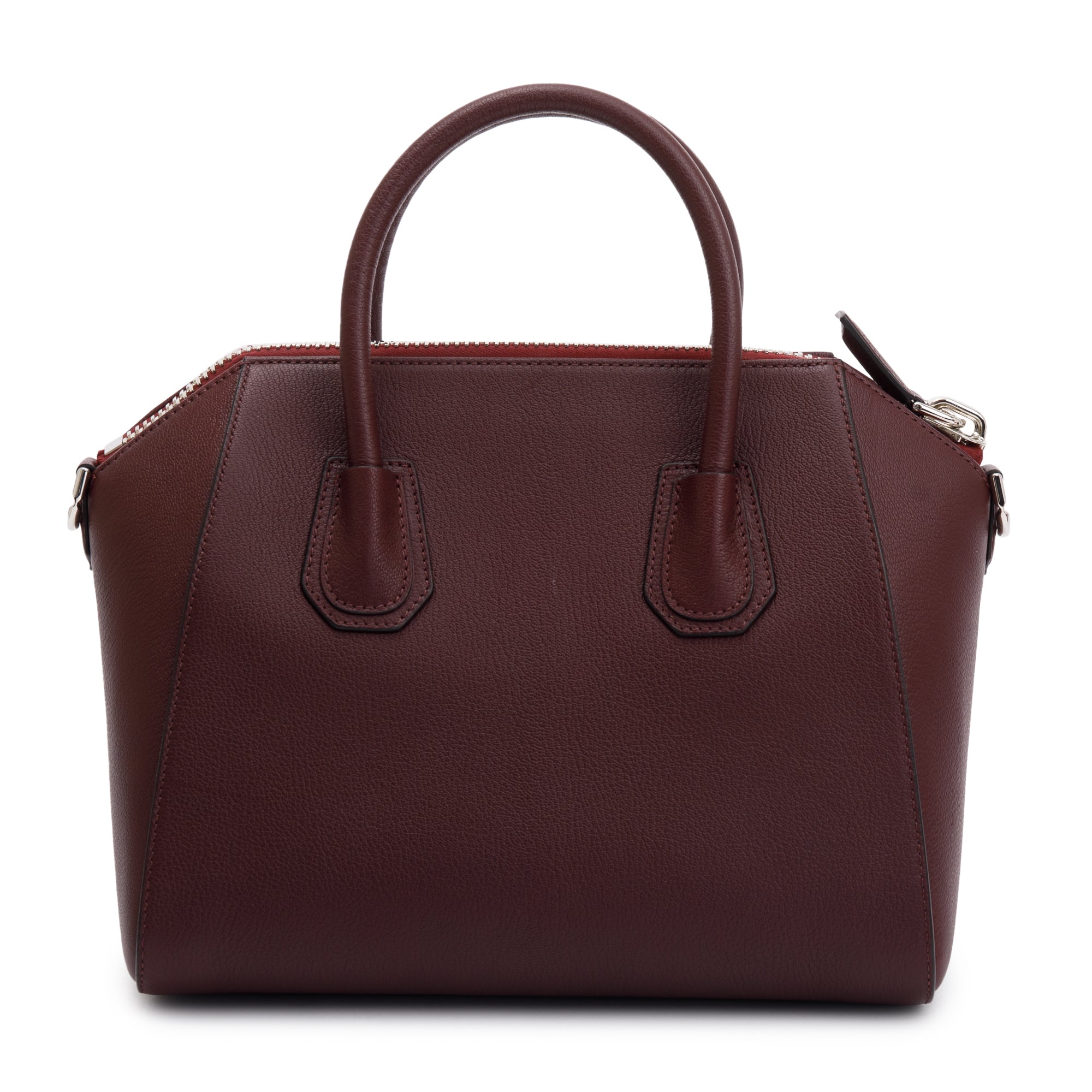 Givenchy Burgundy Sugar Goatskin Leather Small Antigona Bag