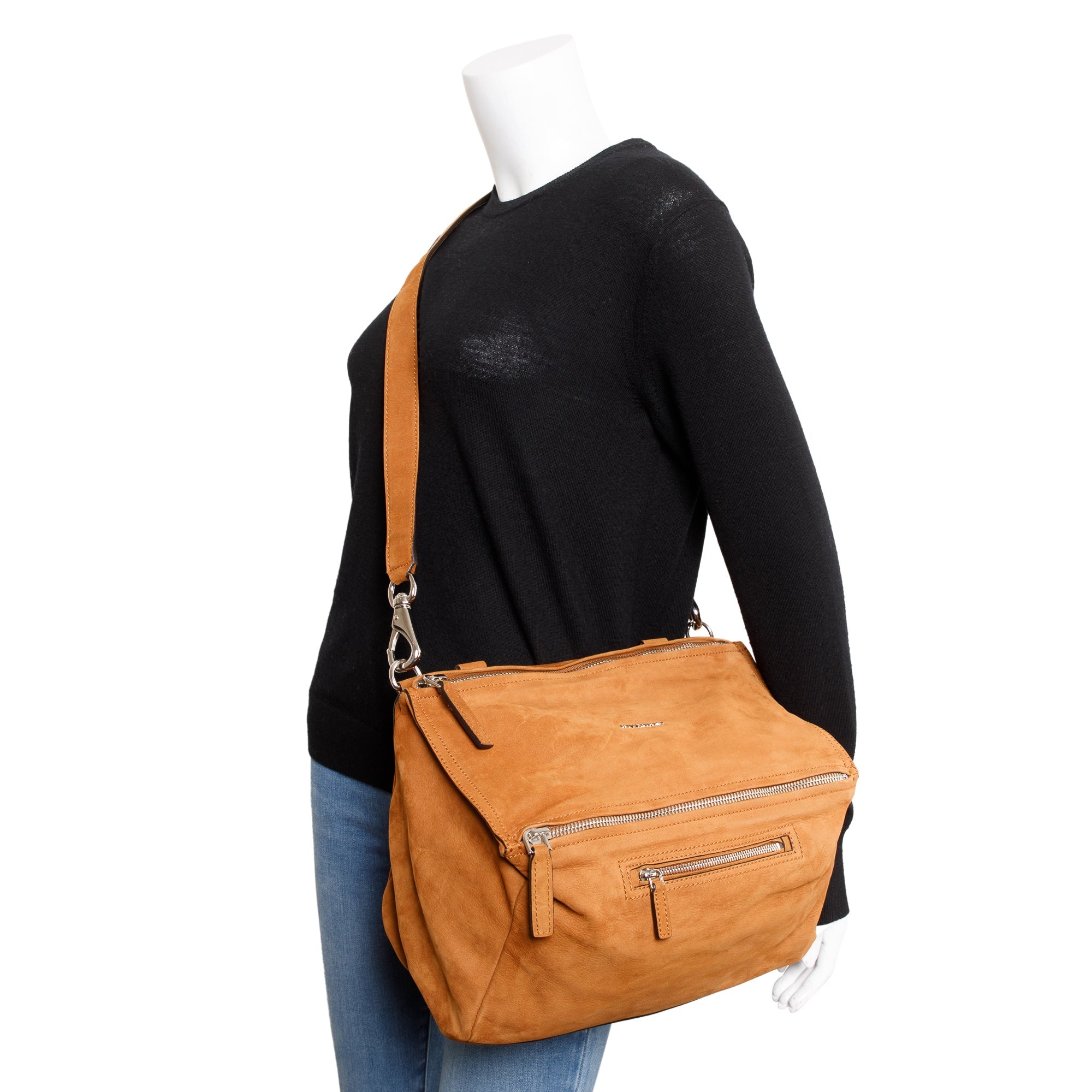 Givenchy Cognac Nubuck Medium Pandora Bag w/ Strap