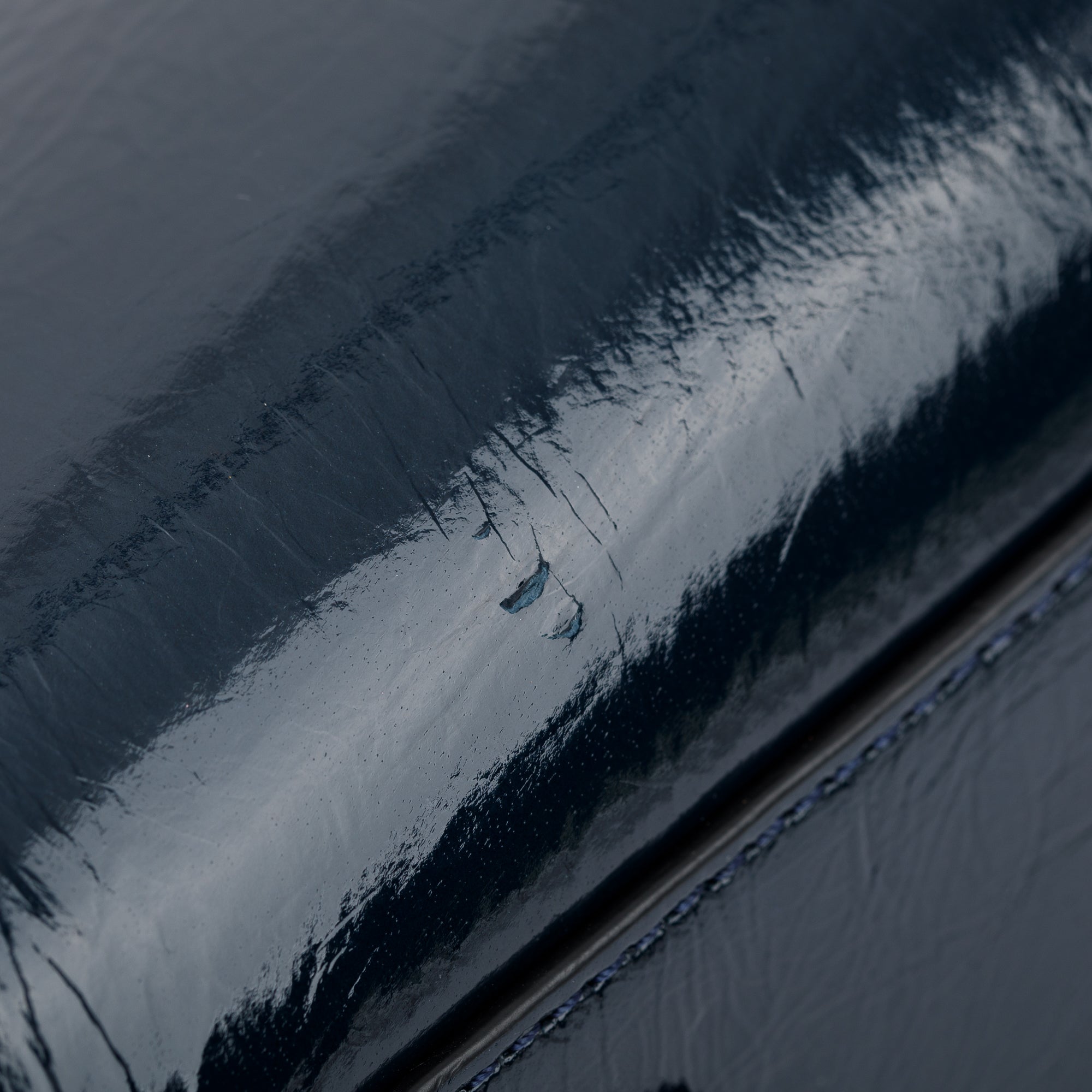 Givenchy Deep Blue Textured Patent Leather Small Antigona Bag