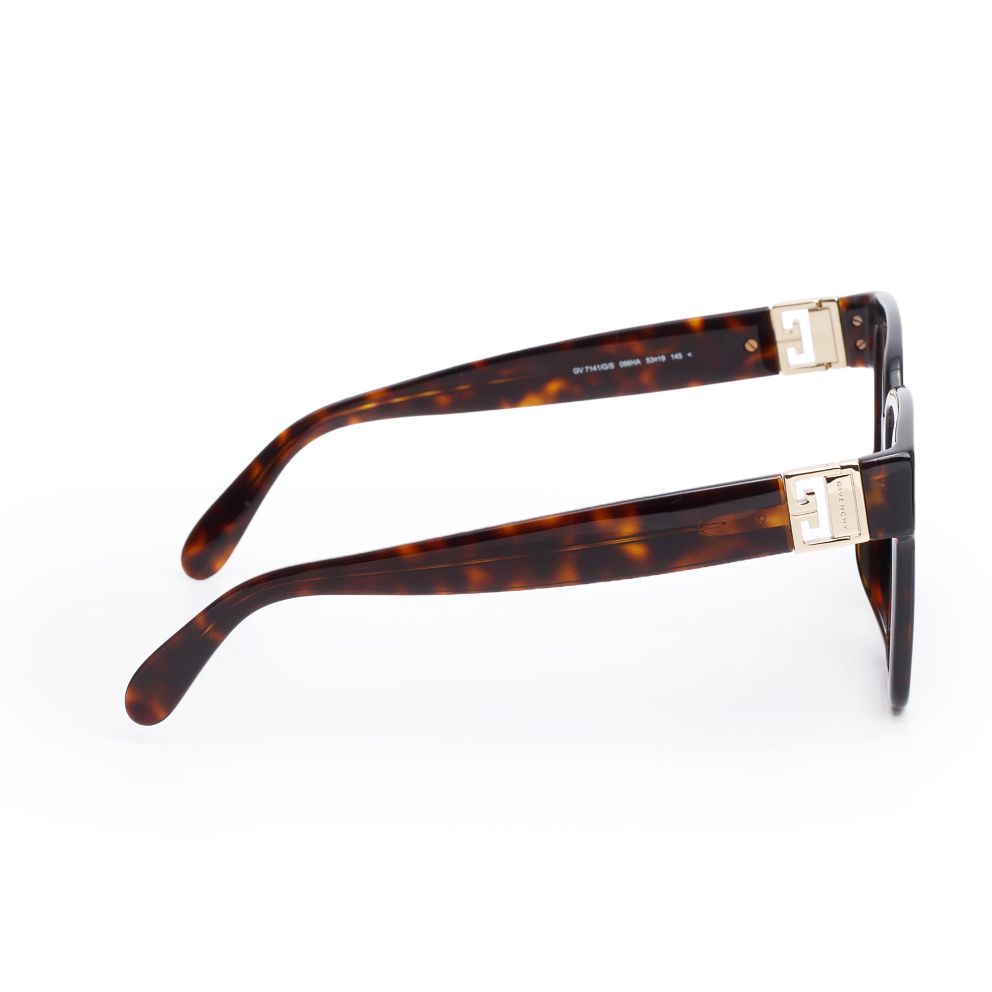 Givenchy GV7141/G/S Havana Acetate Square Sunglasses w/ Box & Case