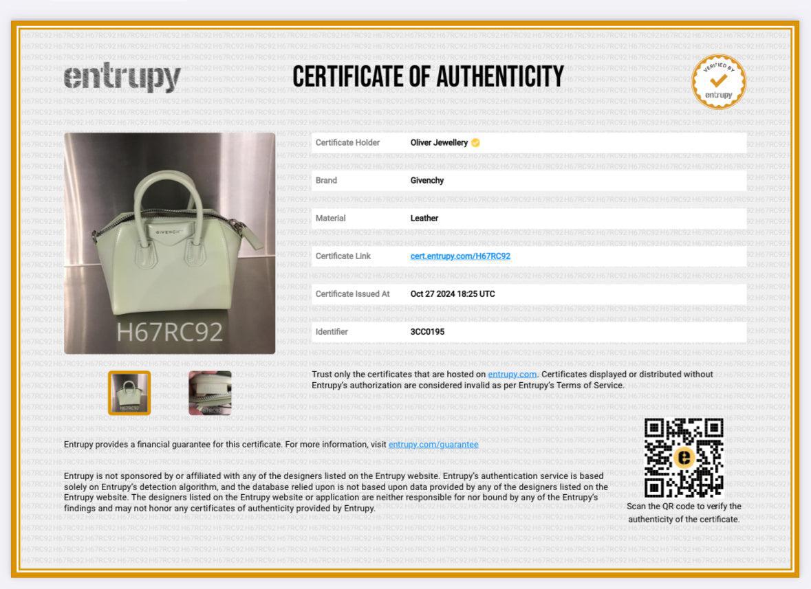 Givenchy Green Box Leather Mini Antigona Bag w/ Strap