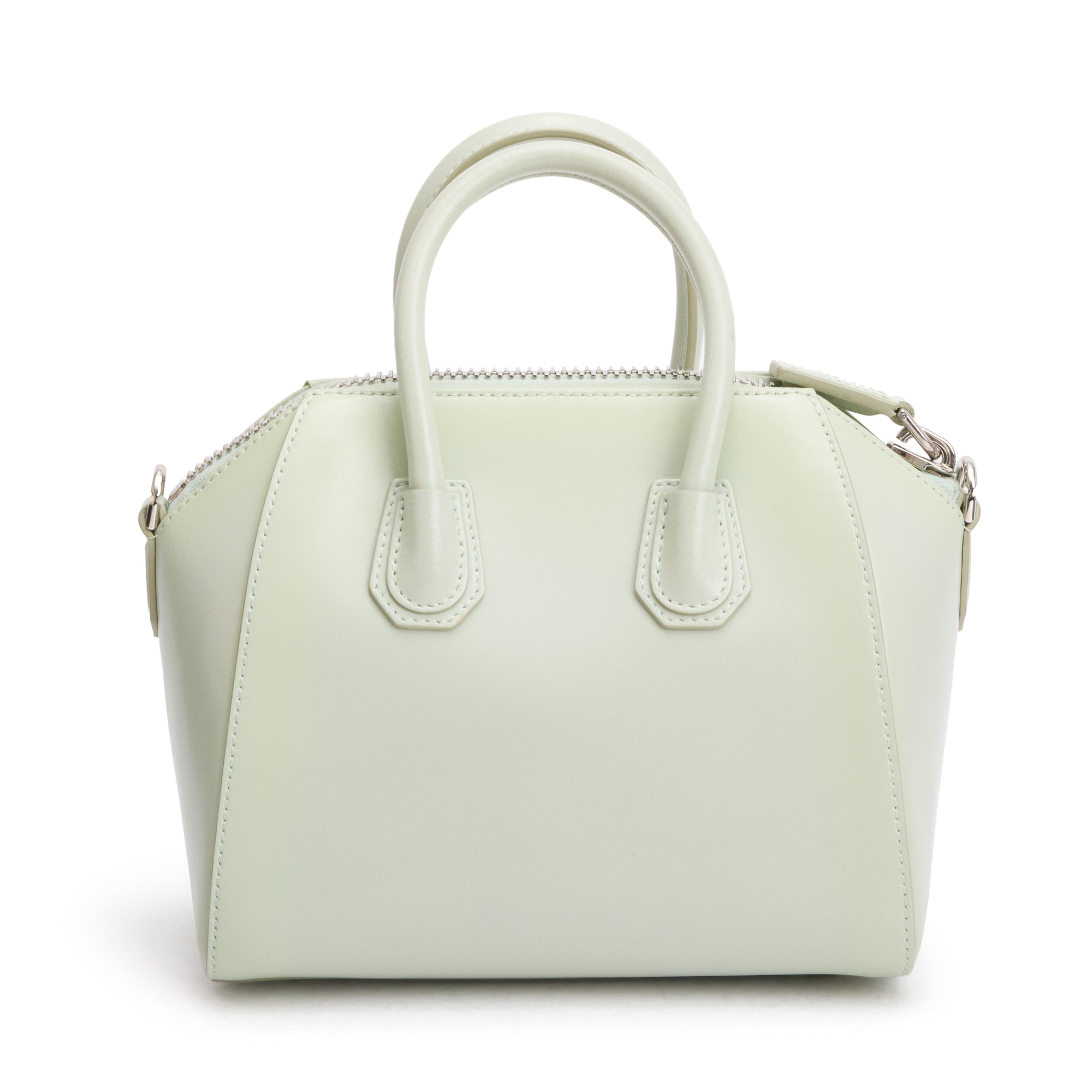 Givenchy Green Box Leather Mini Antigona Bag w/ Strap