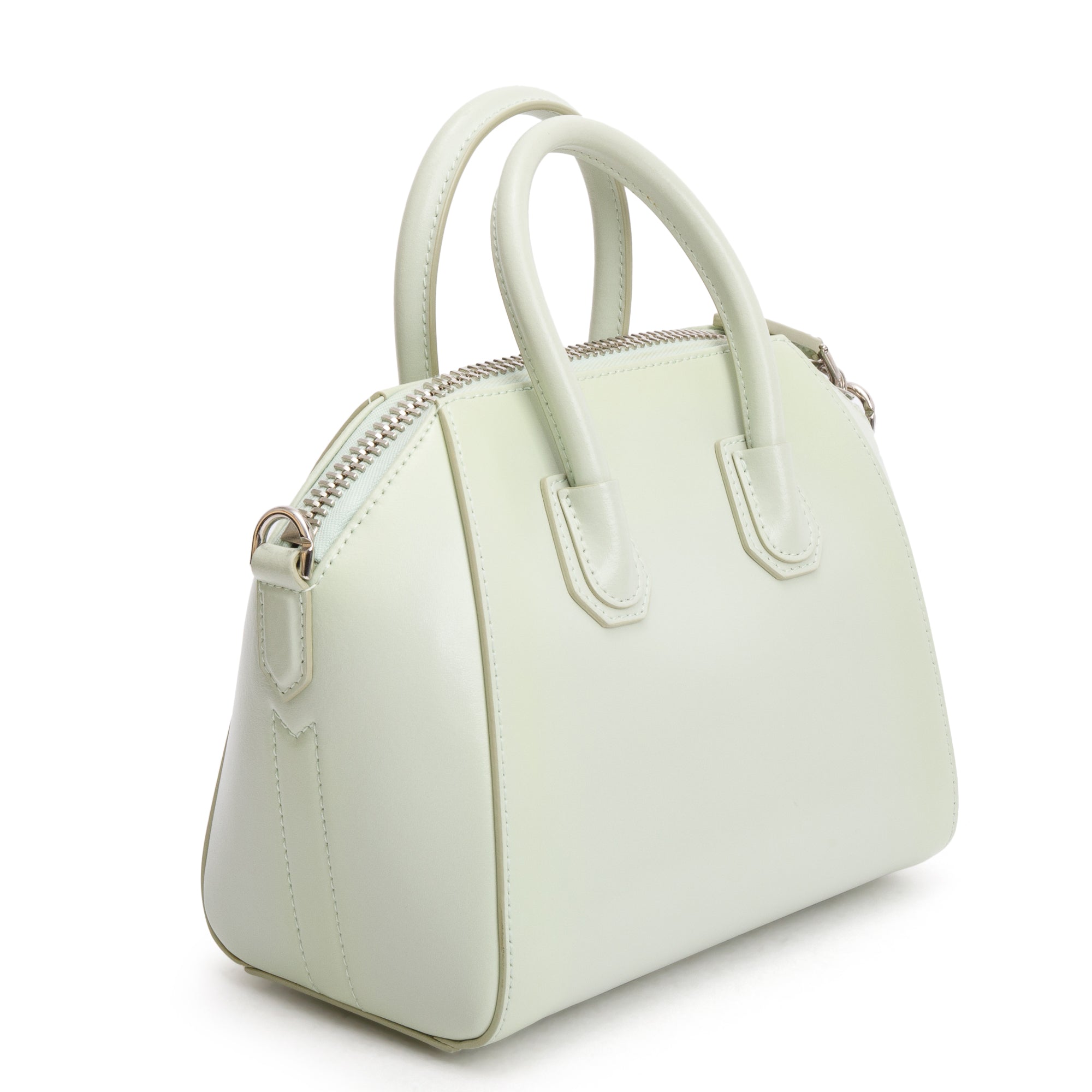 Givenchy Green Box Leather Mini Antigona Bag w/ Strap