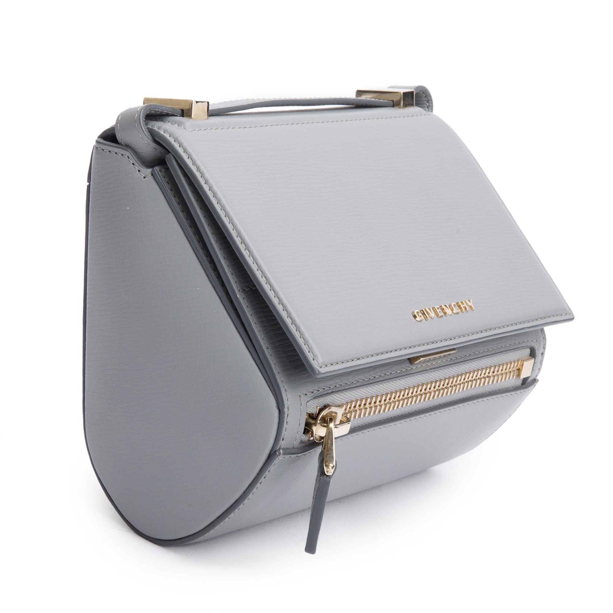 Givenchy Grey Box Leather Mini Pandora Box Chain Bag