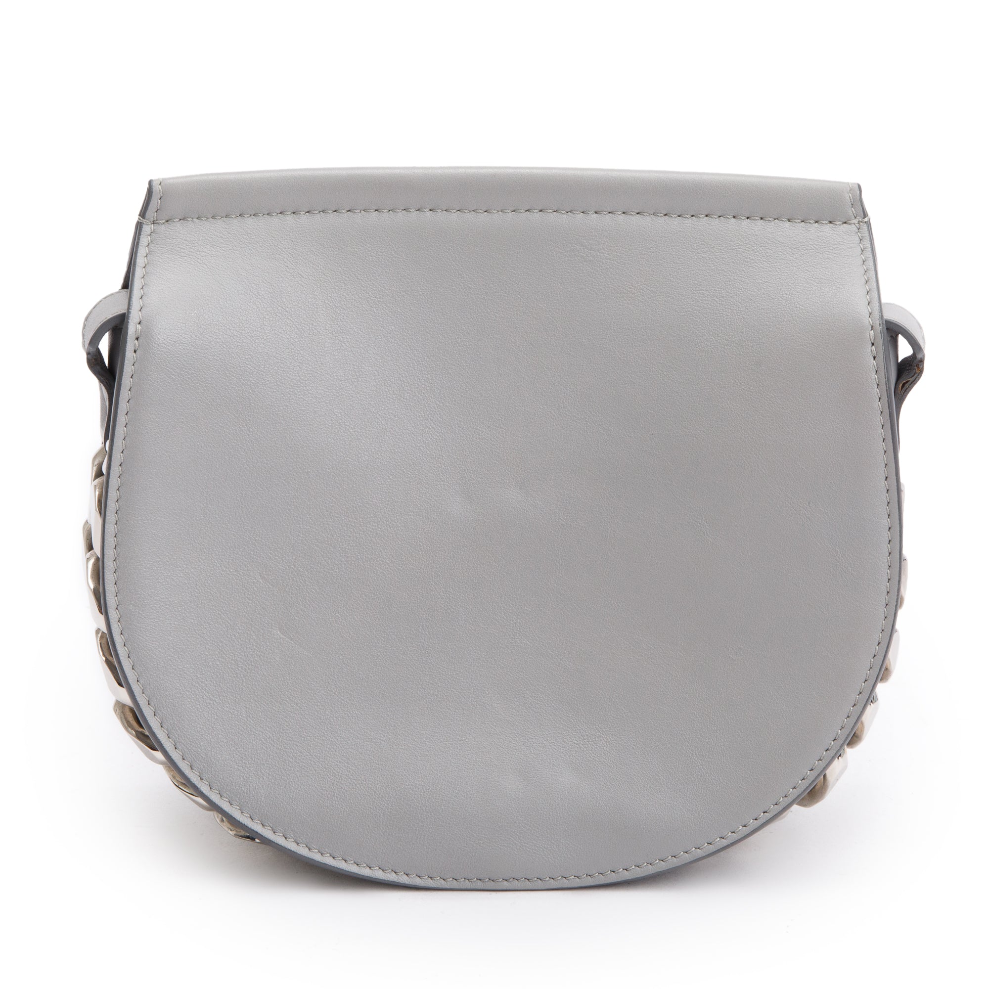 Givenchy Grey Calf Leather Mini Saddle Crossbody Bag