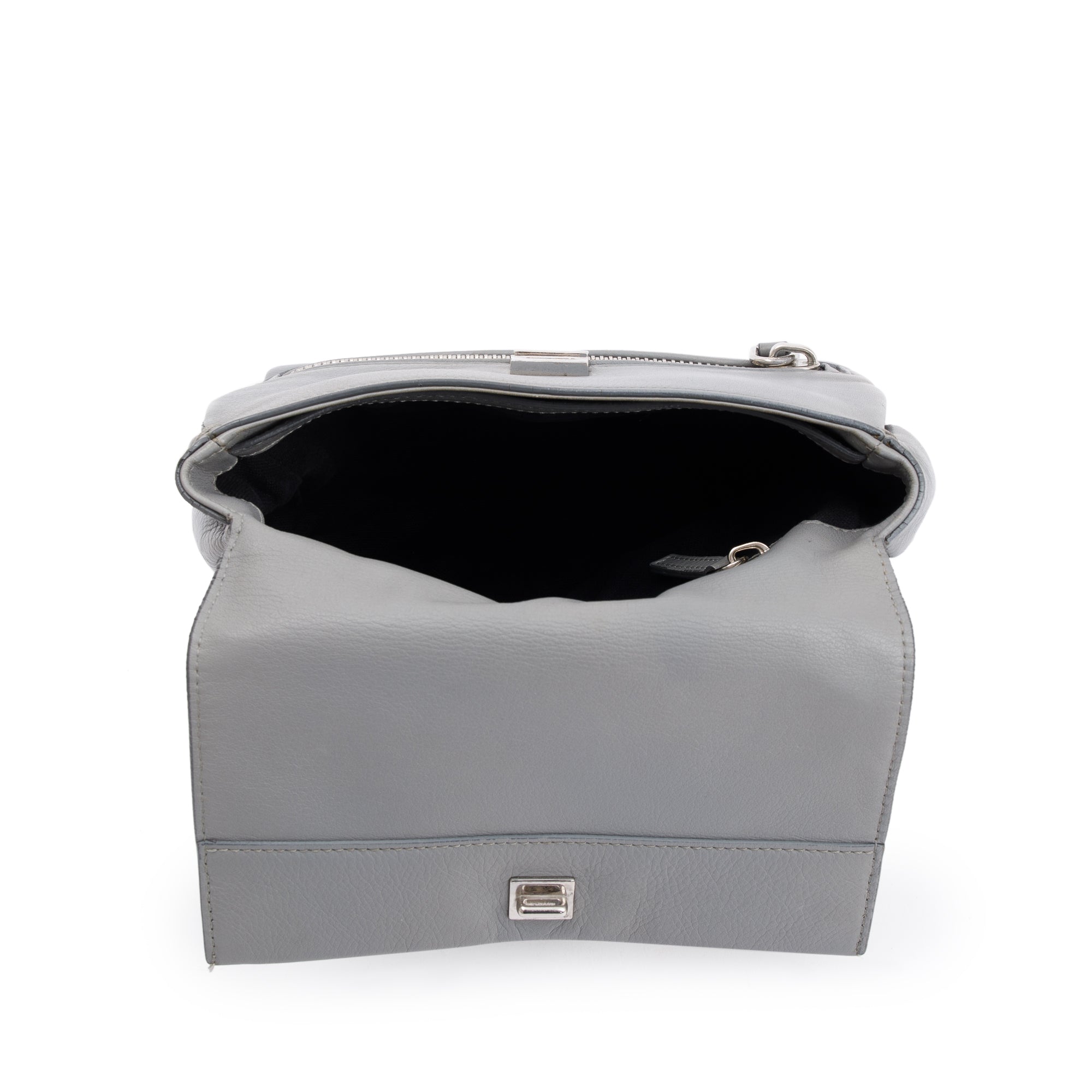 Givenchy Grey Calfskin Leather Pandora Pure Satchel Bag