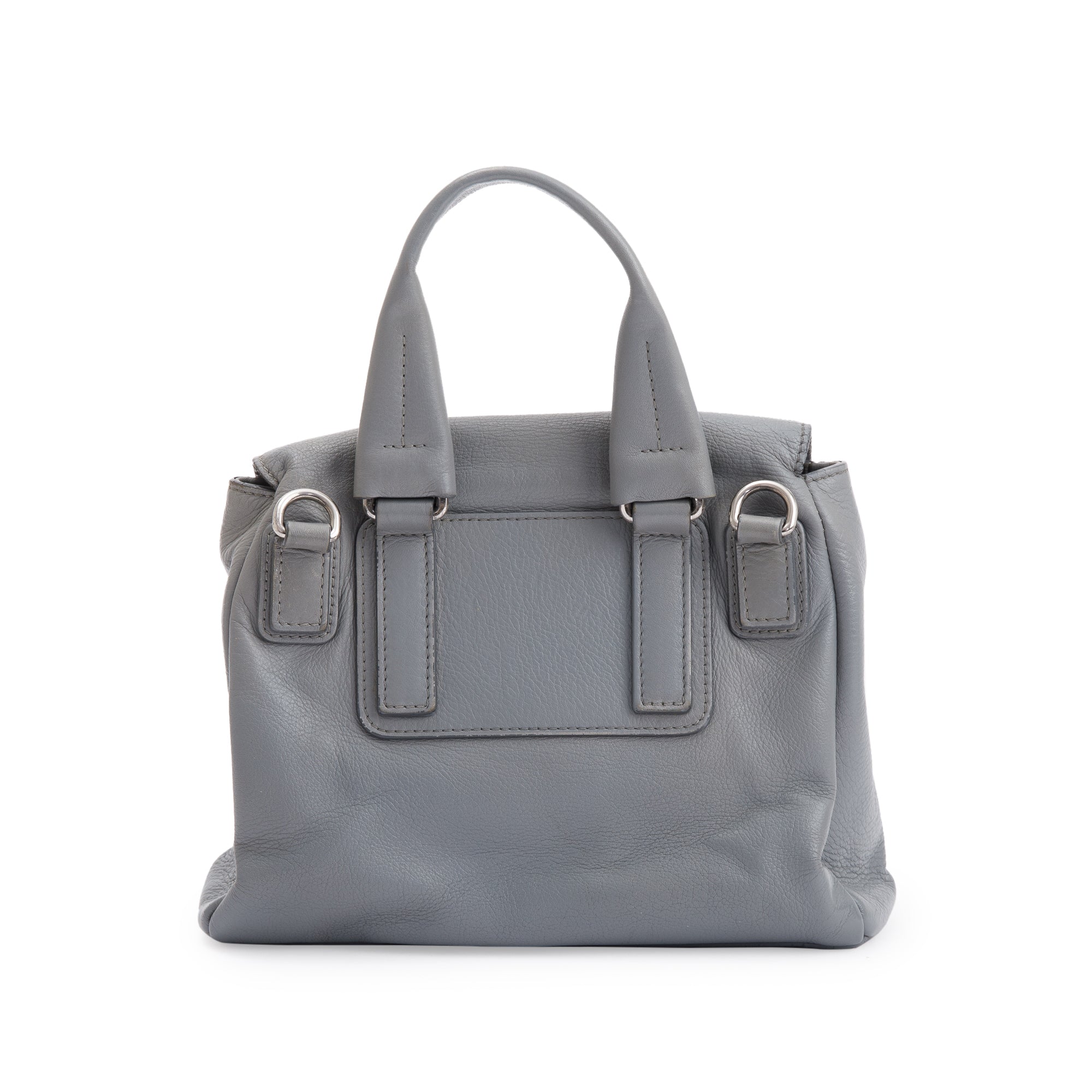 Givenchy Grey Calfskin Leather Pandora Pure Satchel Bag