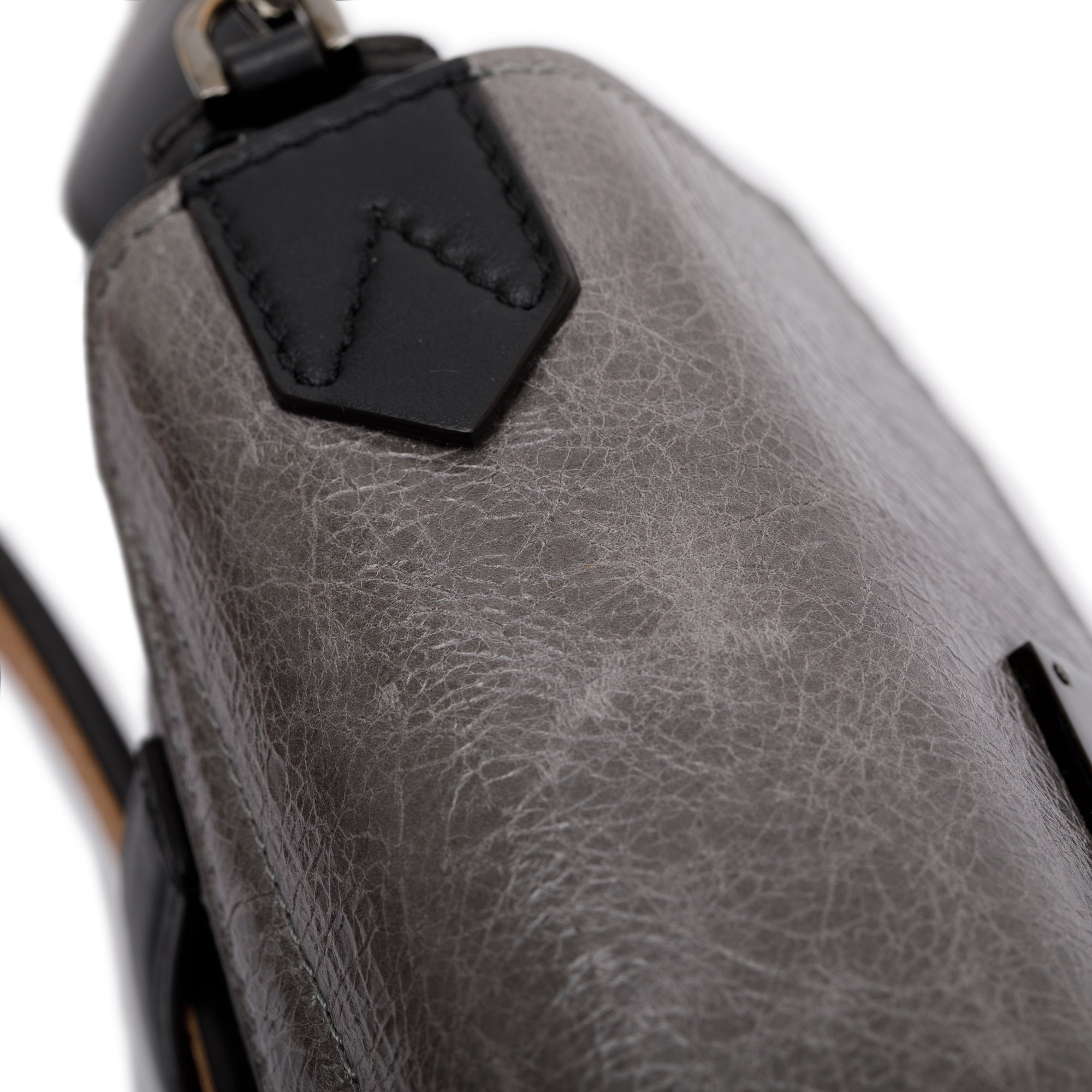 Givenchy Grey Crinkled Calfskin Leather ID Convertible Belt Bag