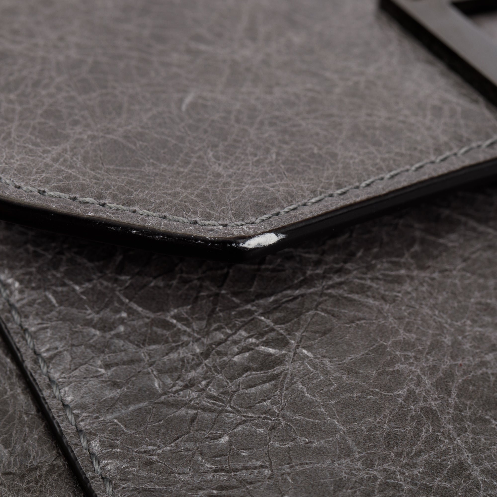 Givenchy Grey Crinkled Calfskin Leather ID Convertible Belt Bag