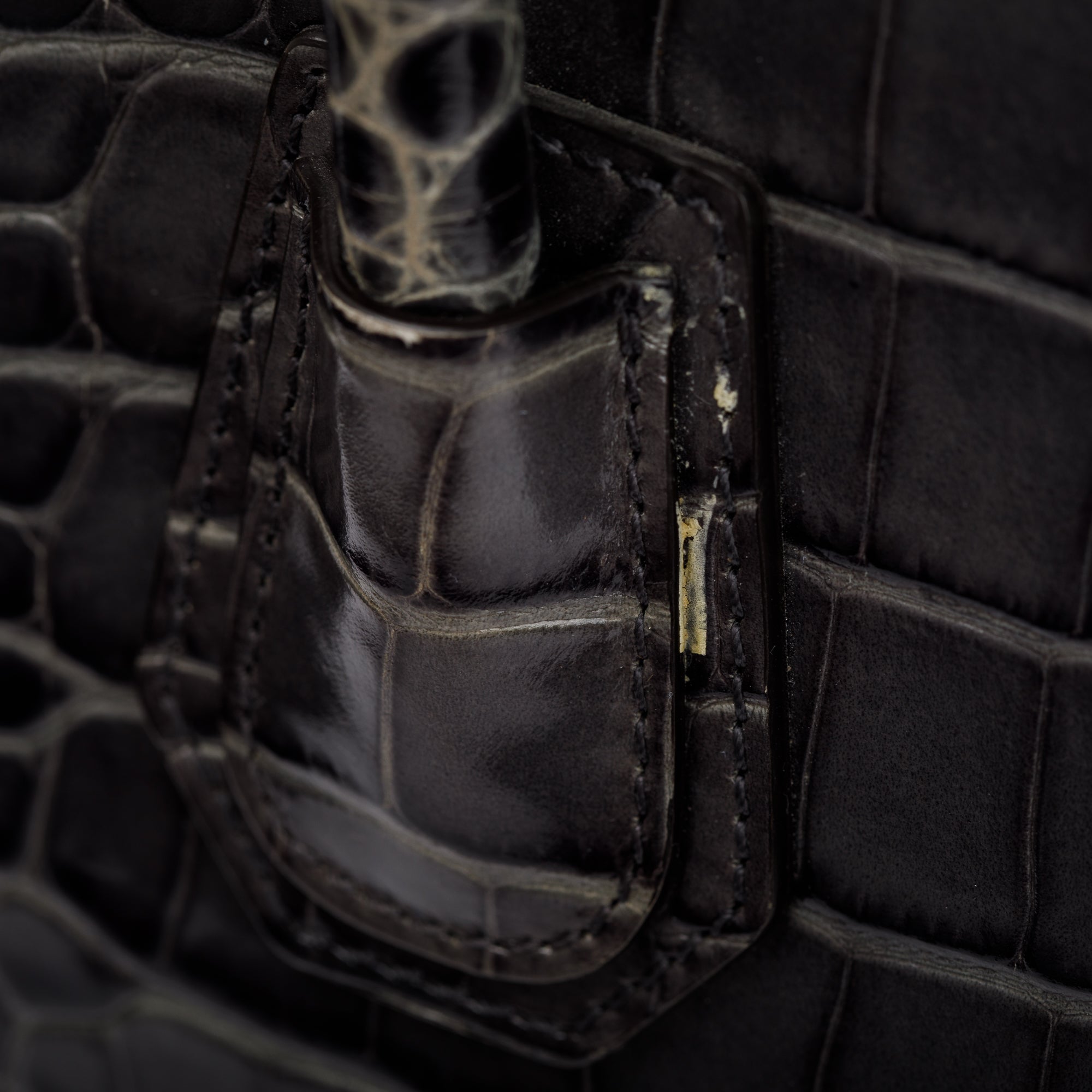 Givenchy Grey Croc-Embossed Leather Small Antigona Bag