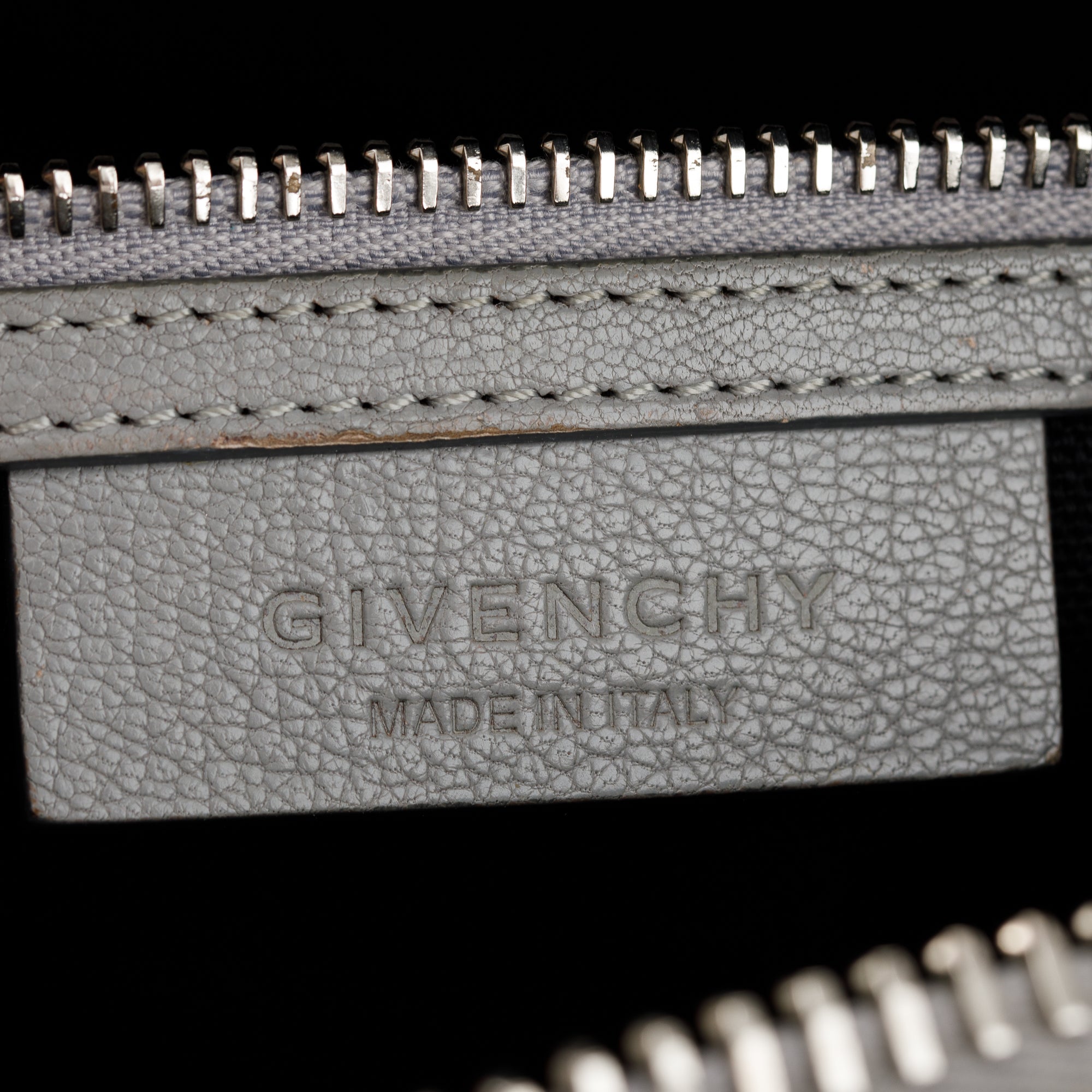 Givenchy Grey Goatskin Leather Mini Antigona Bag w/ Strap