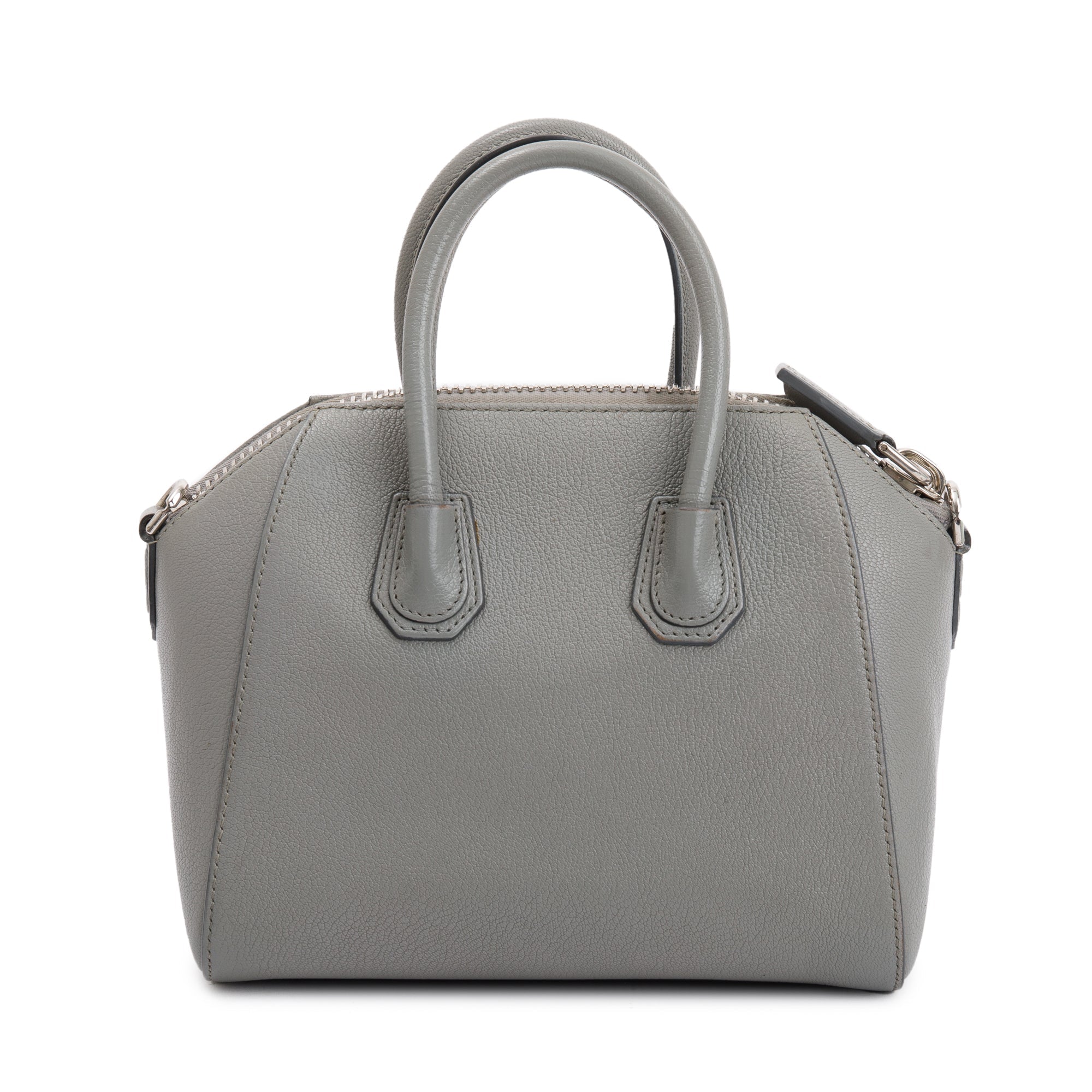 Givenchy Grey Goatskin Leather Mini Antigona Bag w/ Strap