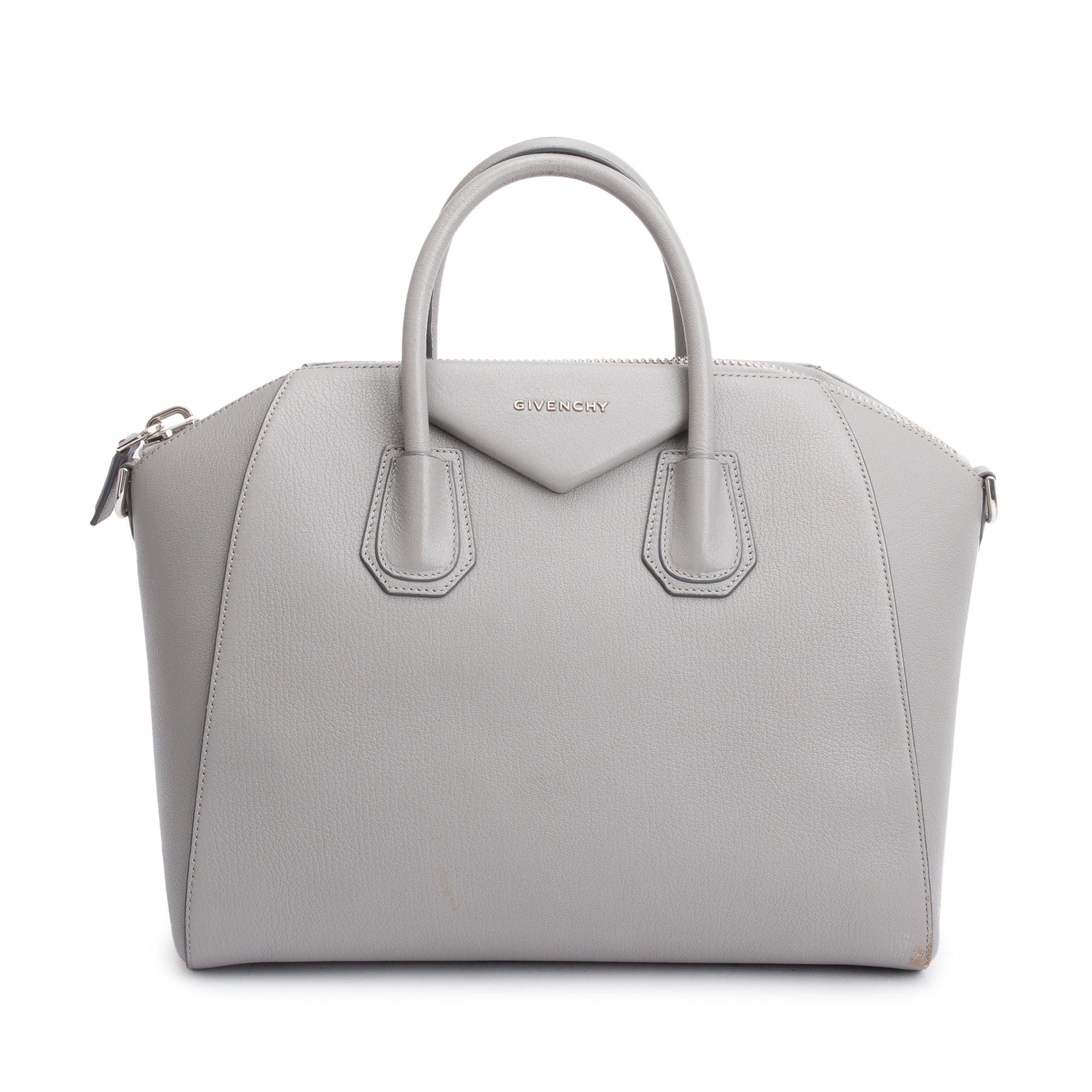 Givenchy Grey Leather Medium Antigona Satchel