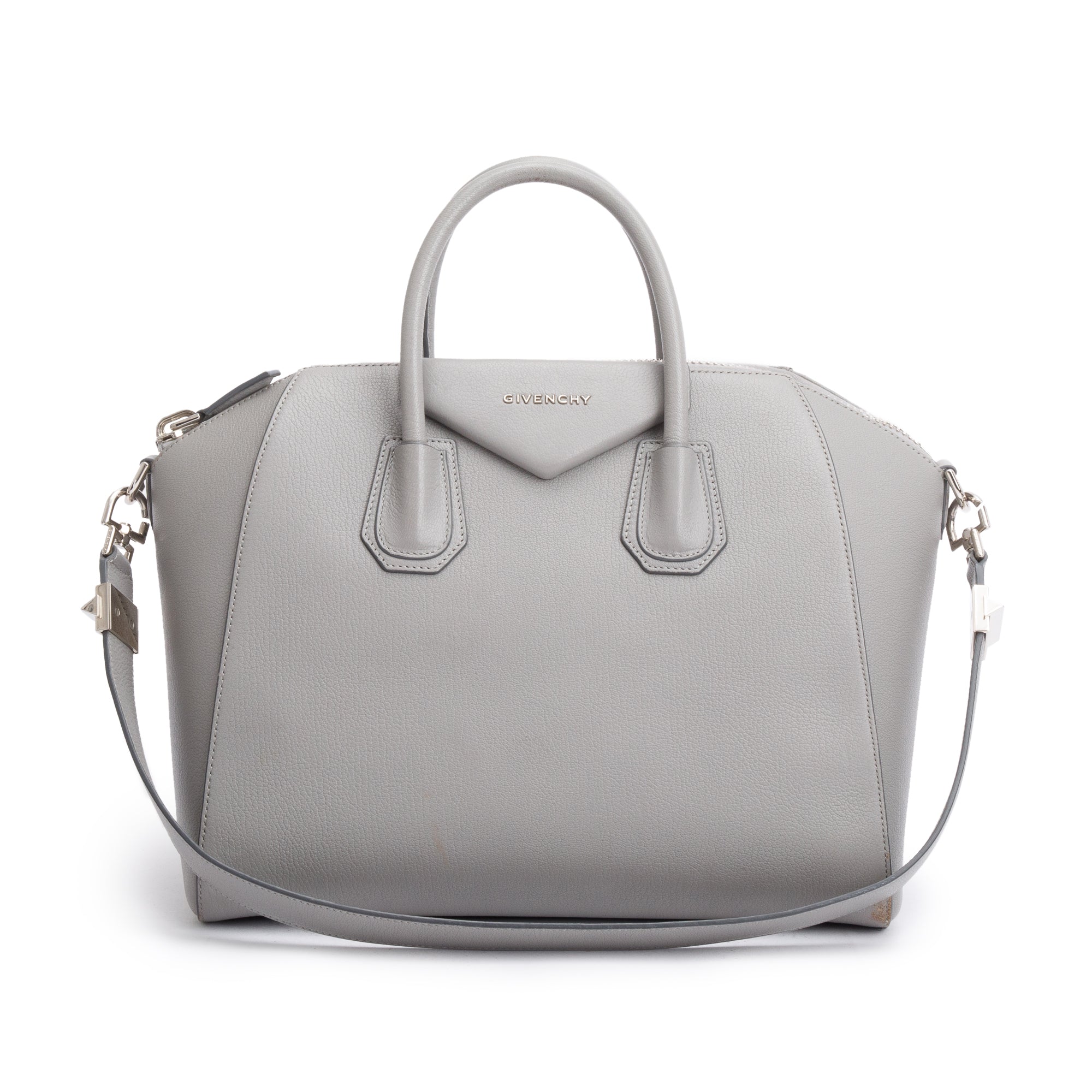 Givenchy Grey Leather Medium Antigona Satchel