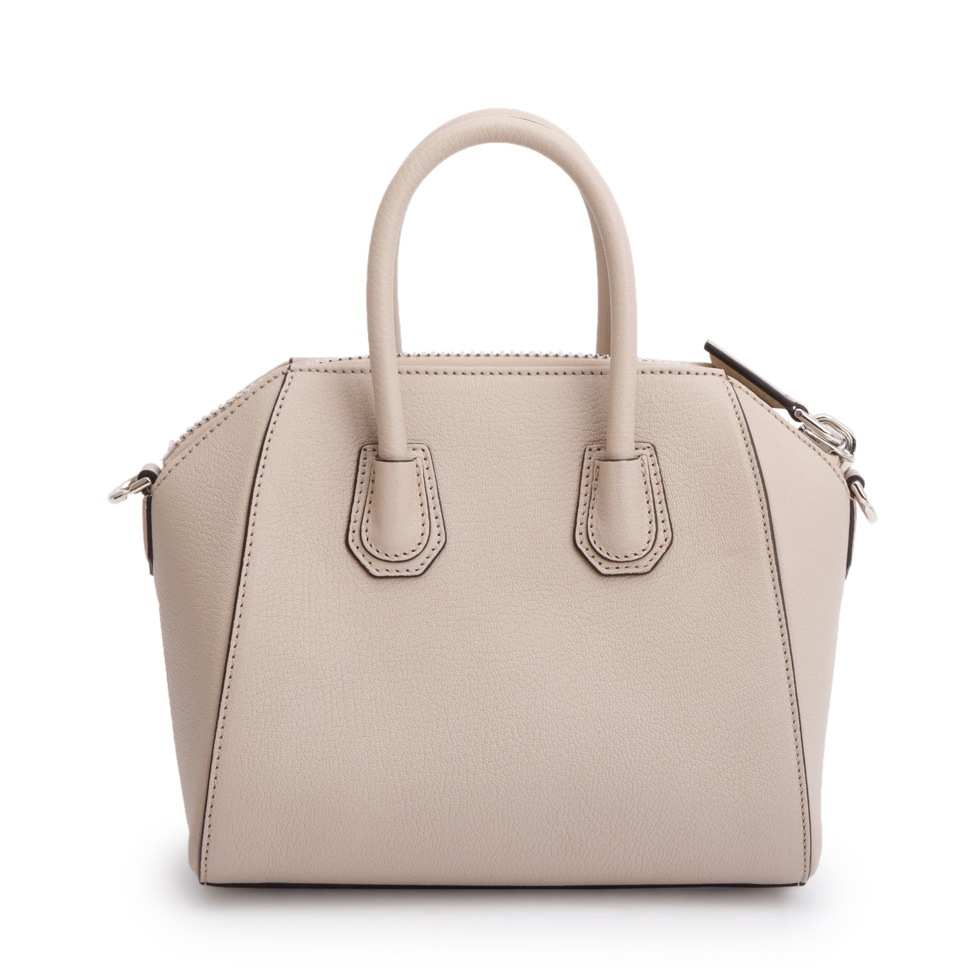 Givenchy Neutral Calfskin Leather Mini Antigona Bag w/ Strap