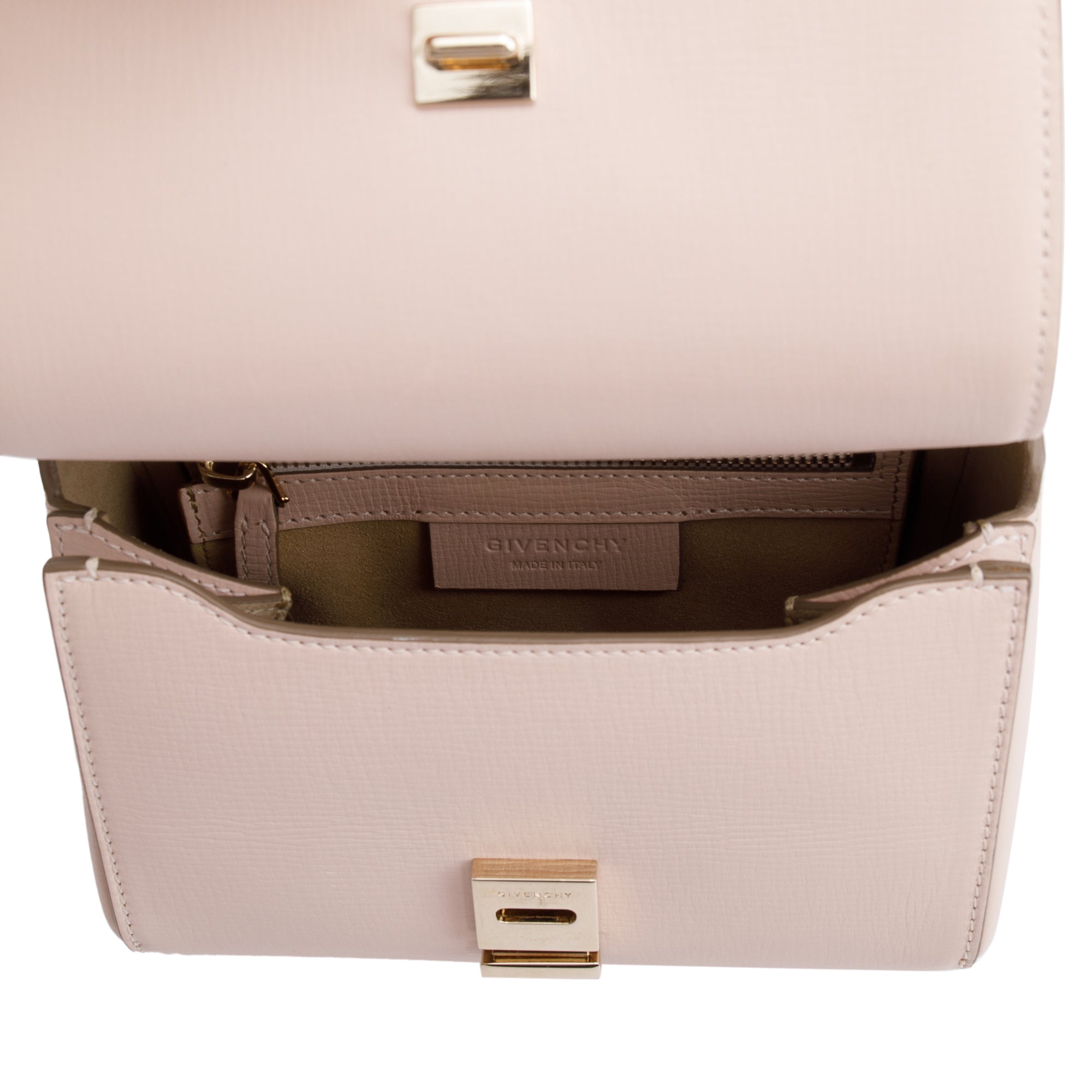 Givenchy Pink Textured Calfskin Mini Pandora Box Chain Bag