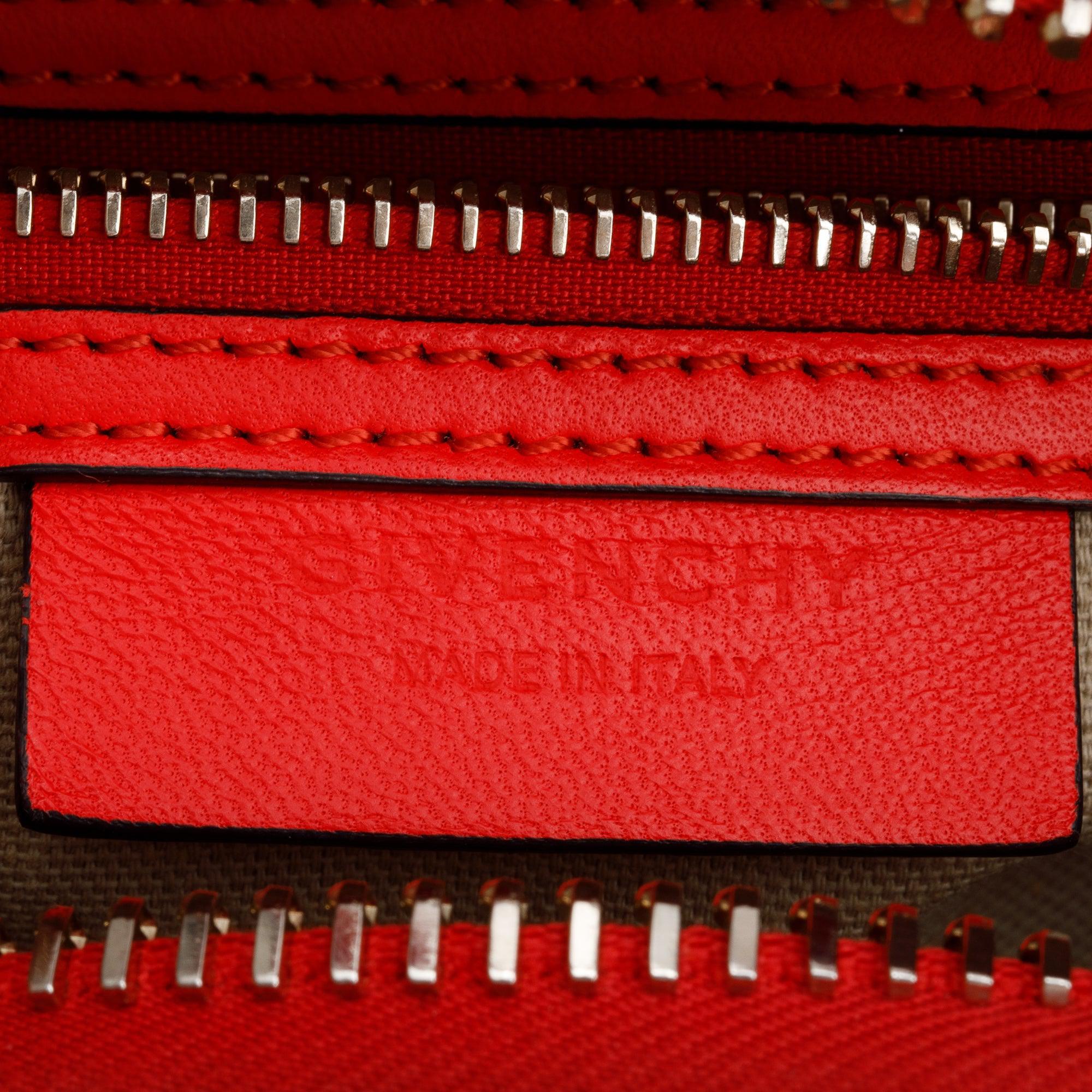 Givenchy Red Croc Embossed Leather Mini Antigona Bag w/ Strap