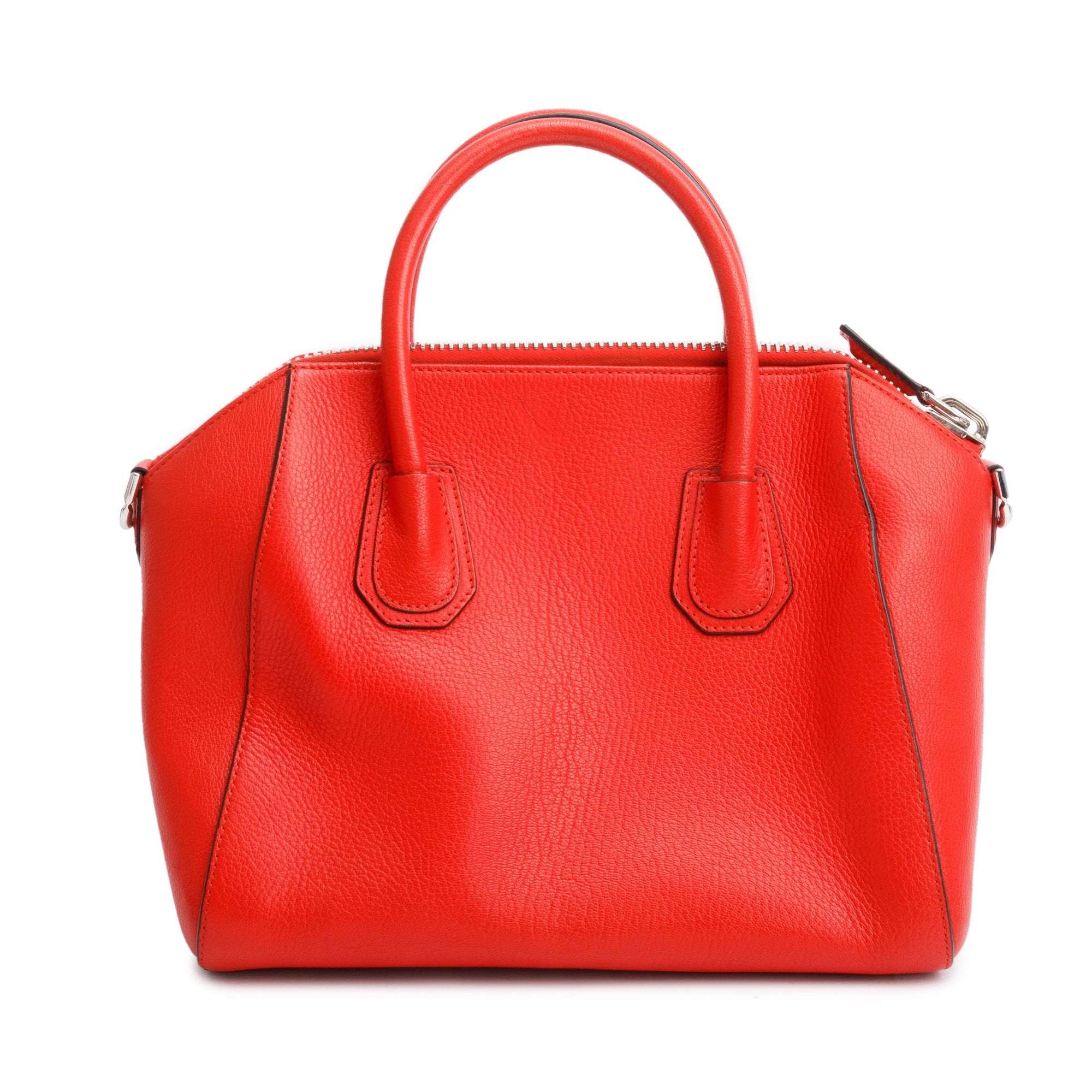 Givenchy Red Grained Leather Small Antigona Bag