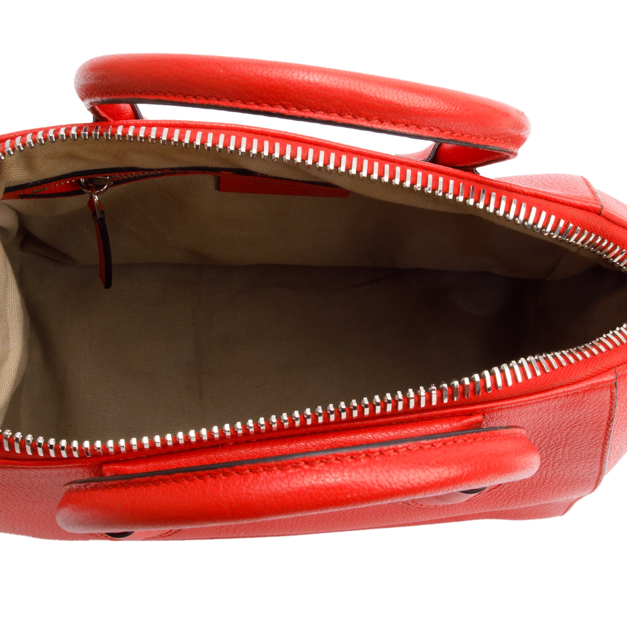 Givenchy Red Grained Leather Small Antigona Bag