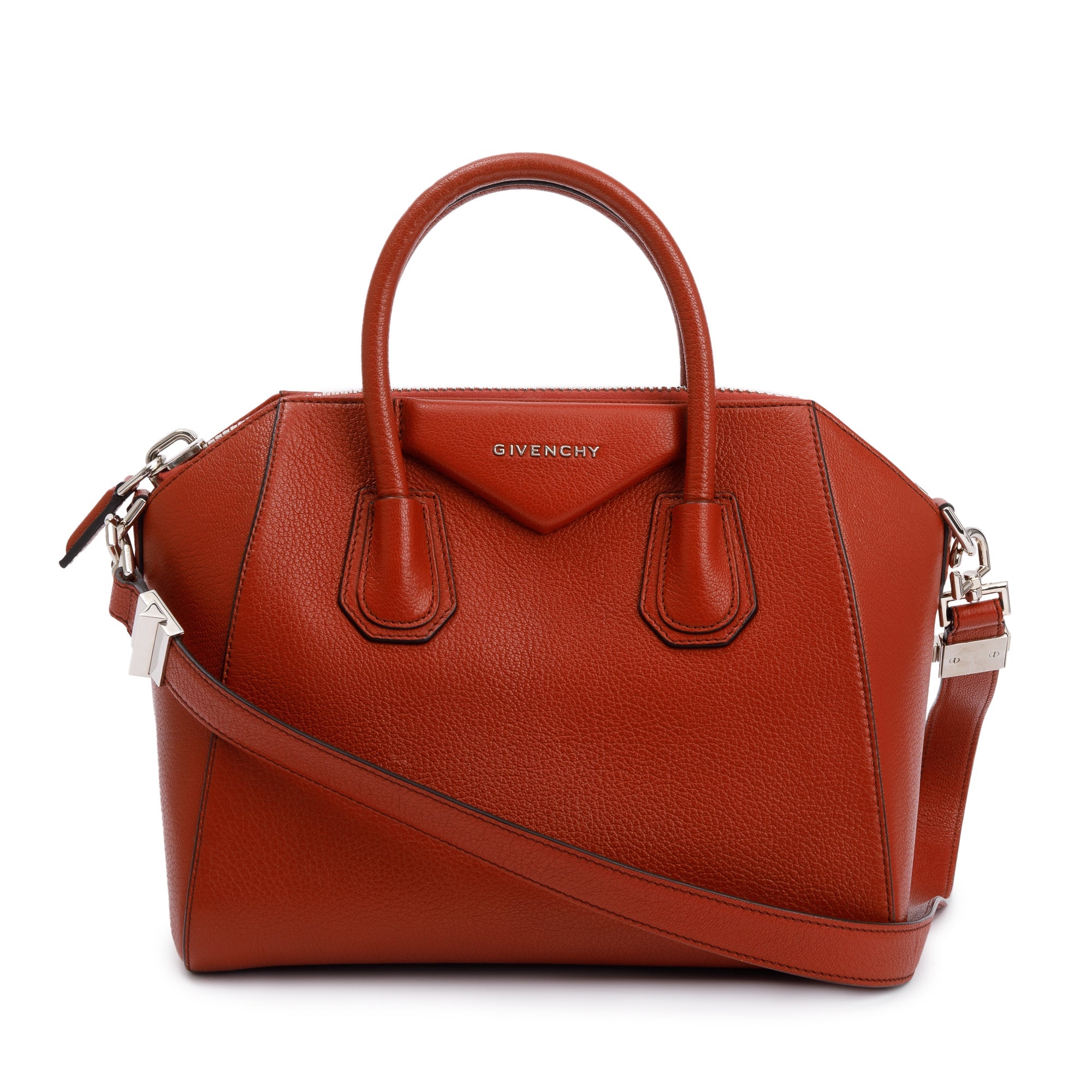 Givenchy Red Sugar Goatskin Leather Small Antigona Bag