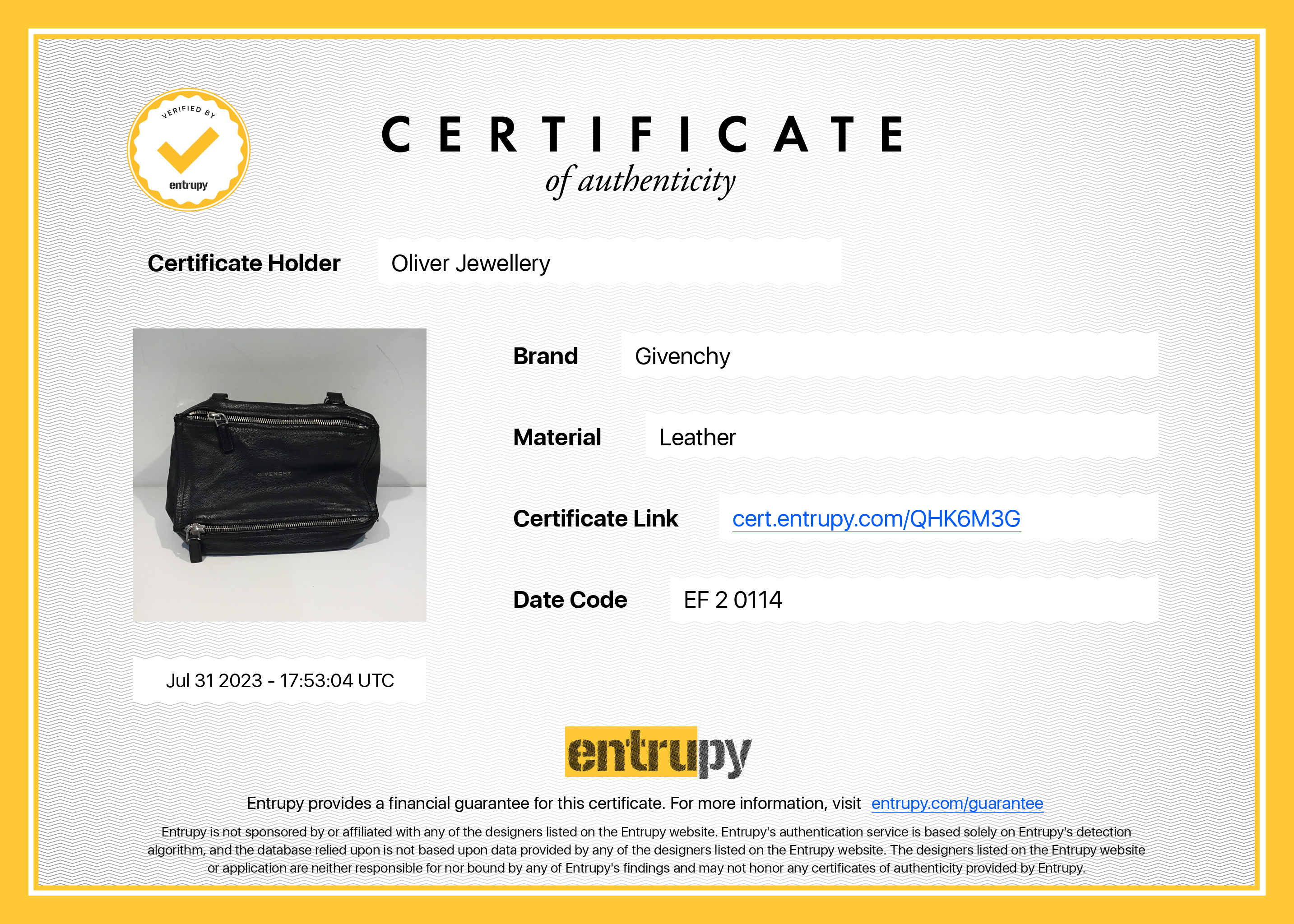 Givenchy Small Pandora Leather Satchel