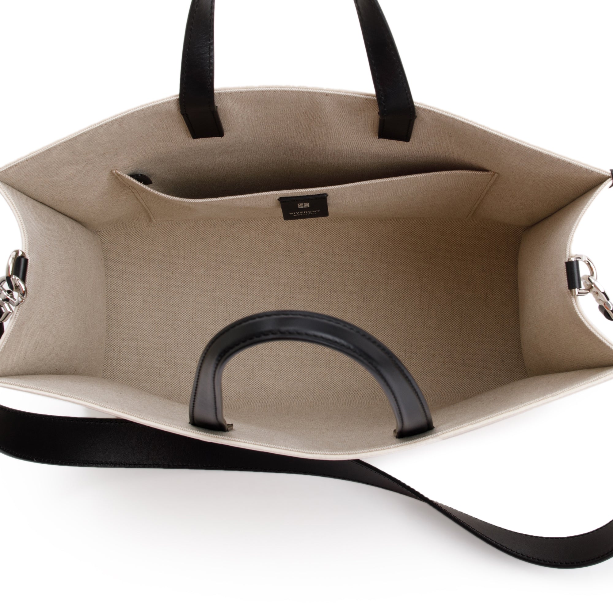 Givenchy White 4G Coated Canvas Medium G Shopping Tote w/ Strap