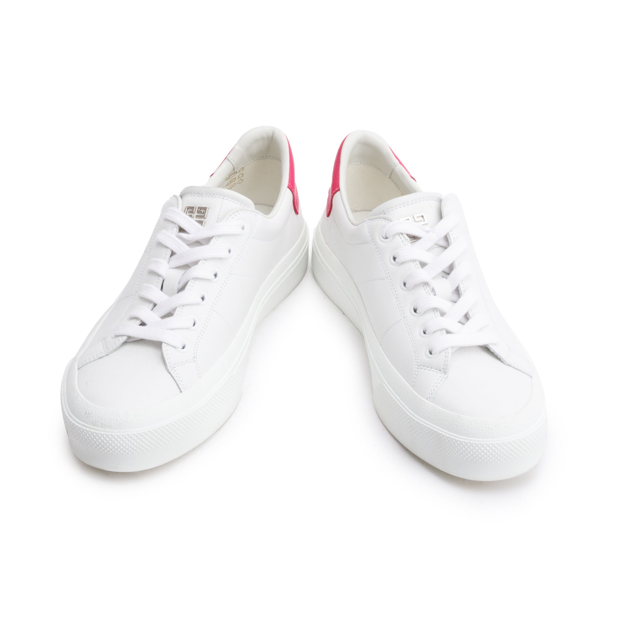 Givenchy White Calfskin Leather Town City Court Lace-Up Sneakers, Size 39