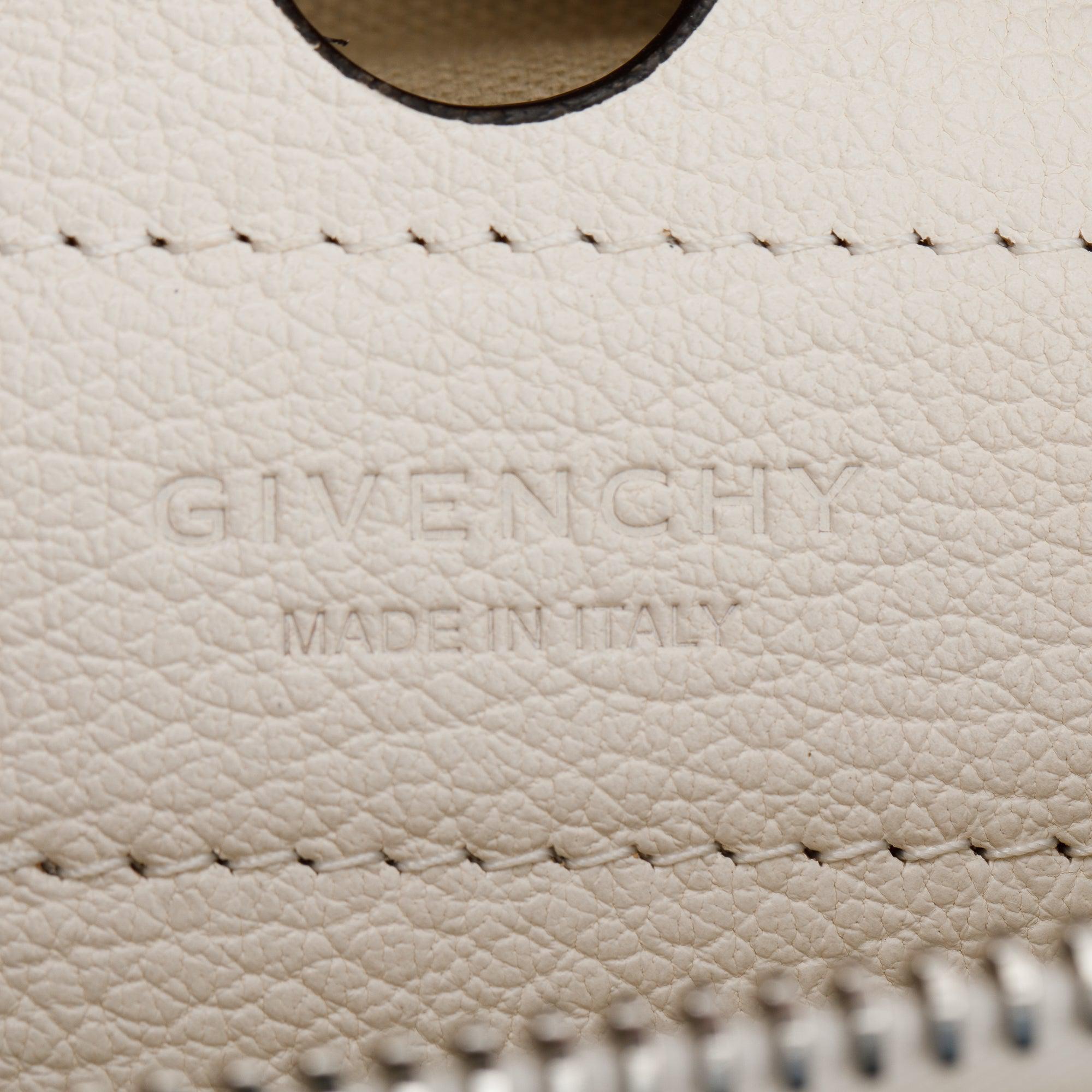Givenchy White Sugar Goatskin Leather Nano Antigona Crossbody Bag