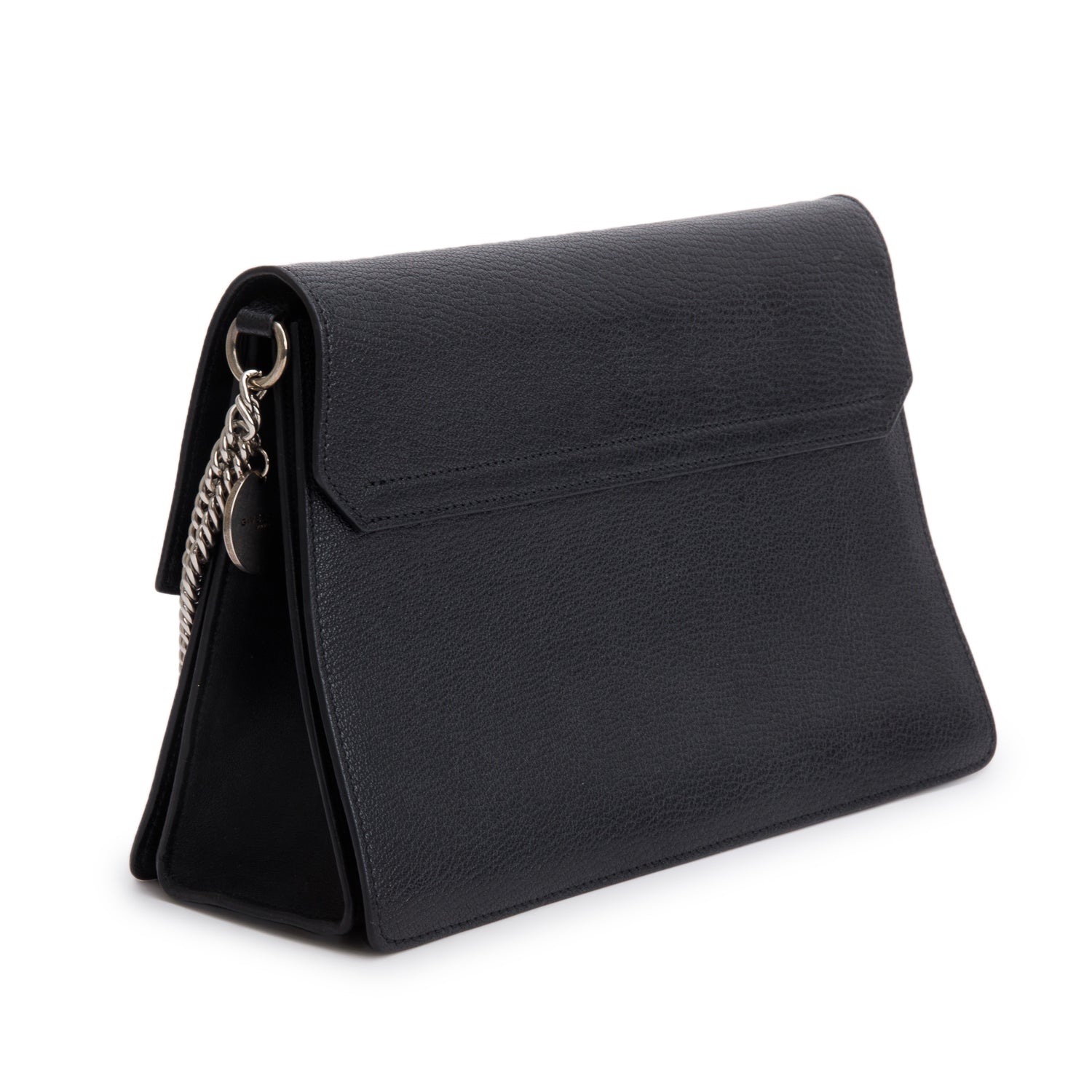 Givenchy Black Goatskin Medium GV3 Shoulder Bag w/ Strap