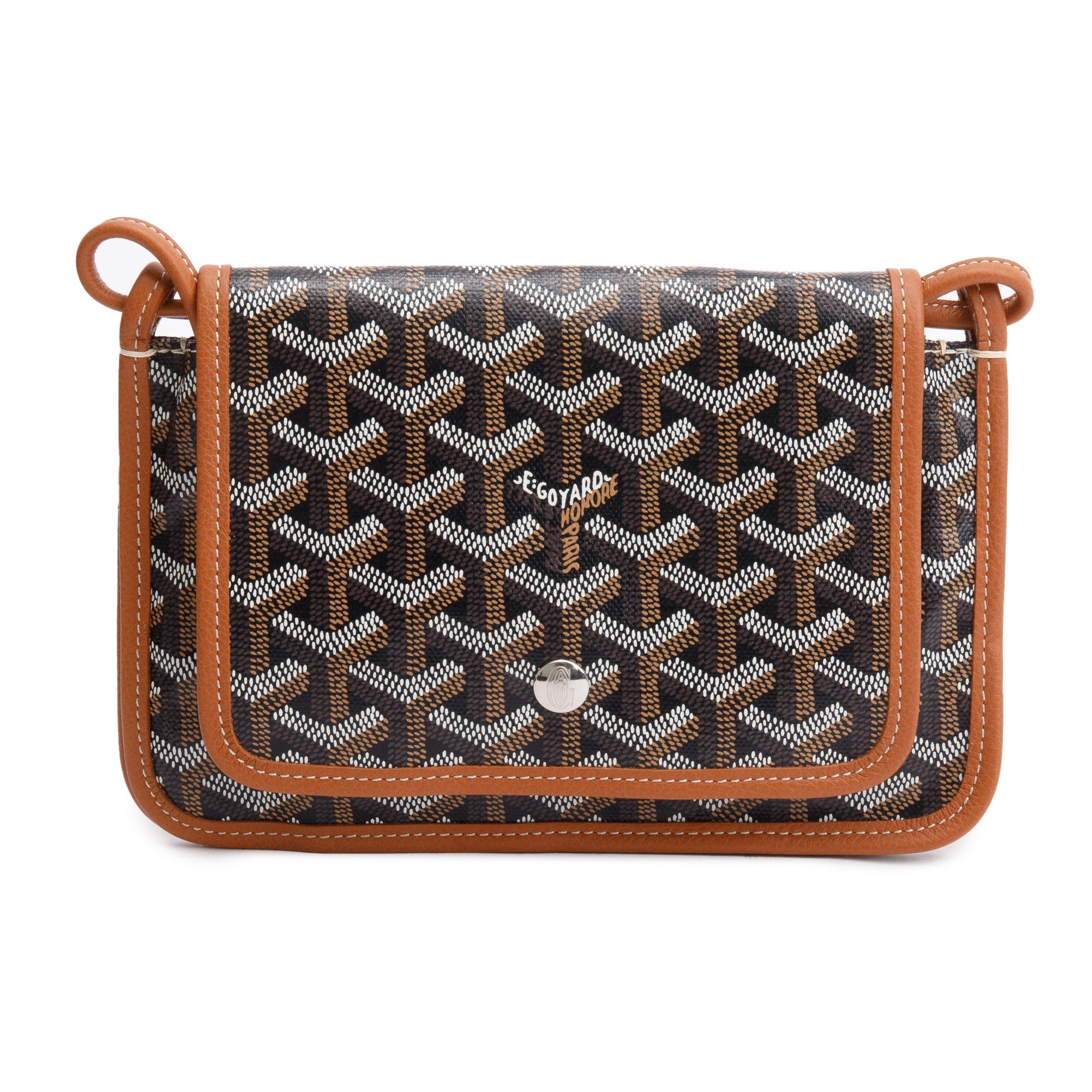 Goyard 2021 Black Gold Monogram Canvas Plumet Crossbody Bag