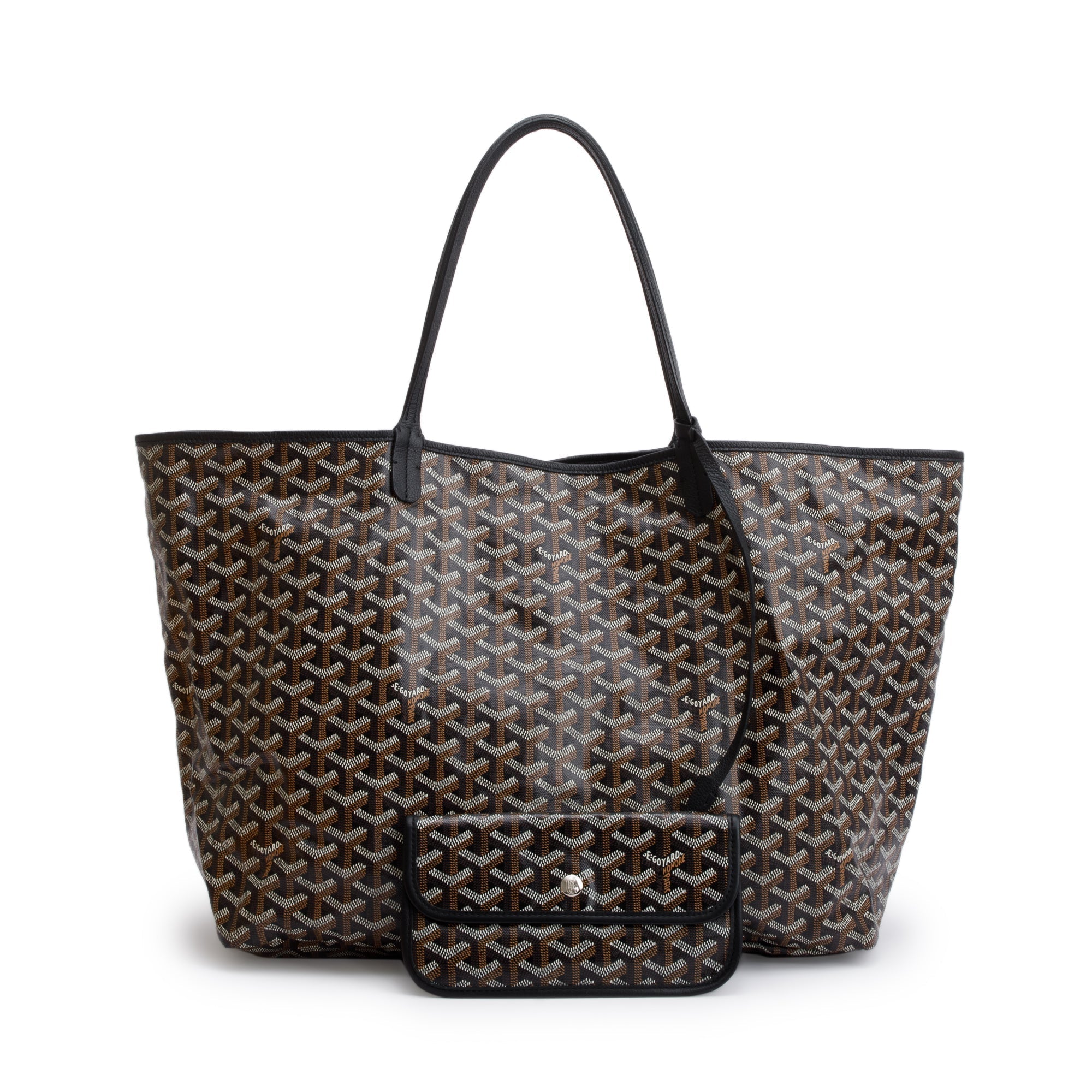 Goyard 2021 Black Monogram Canvas Saint Louis Tote GM w/ Pouch