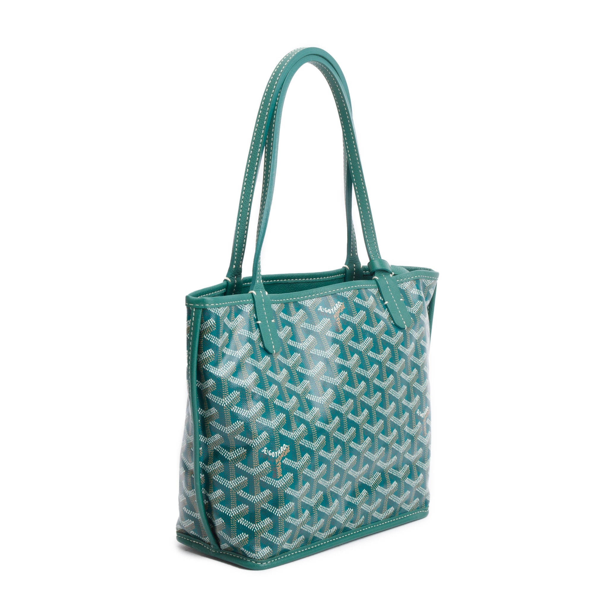 Goyard 2021 Green Coated Canvas Mini Reversible Anjou