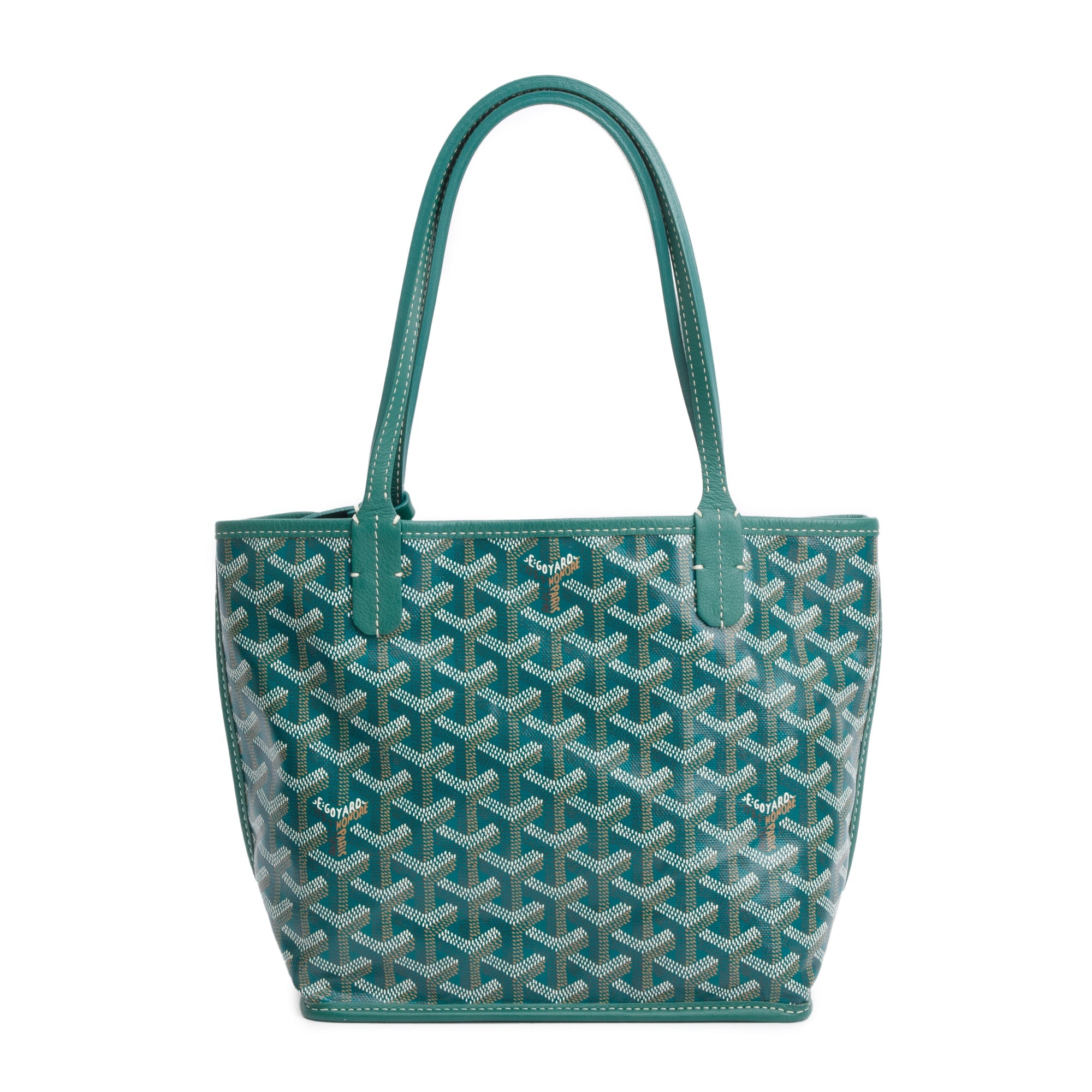 Goyard 2021 Green Coated Canvas Mini Reversible Anjou