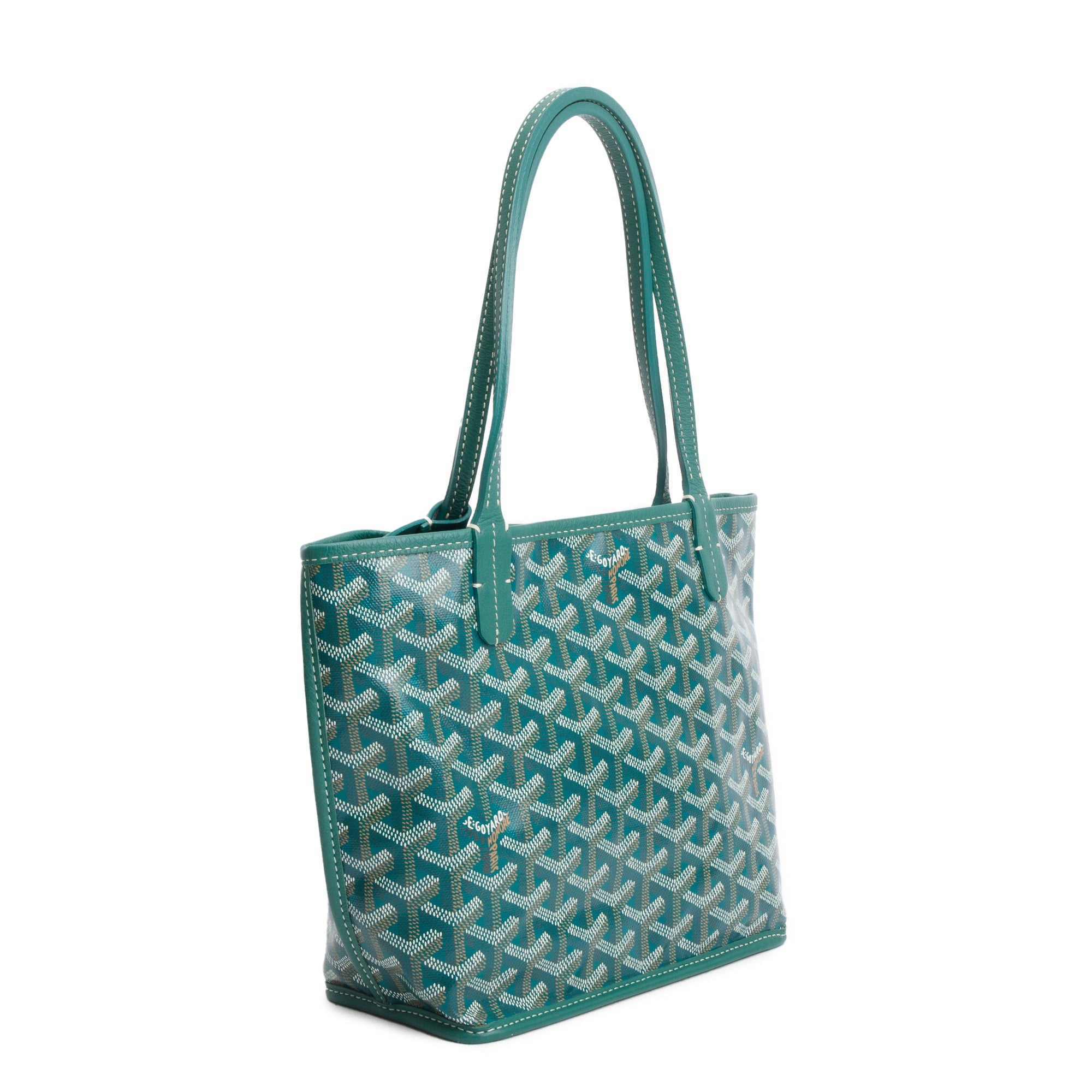 Goyard 2021 Green Coated Canvas Mini Reversible Anjou