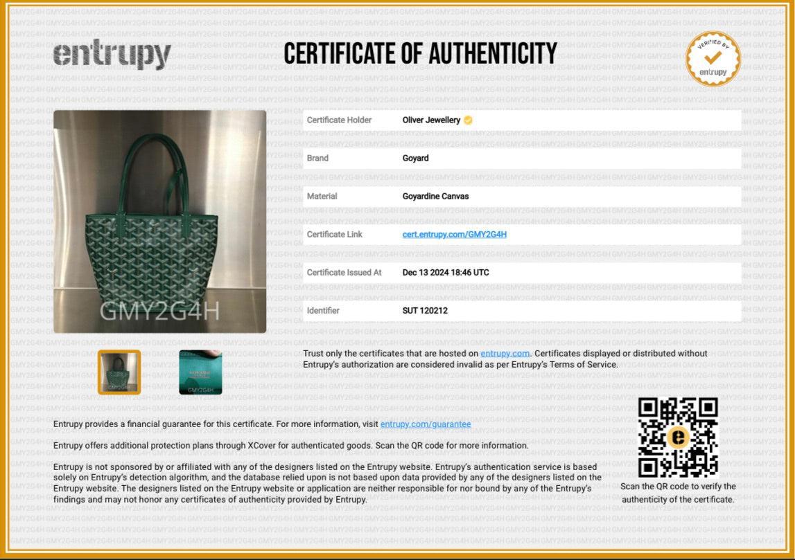 Goyard 2021 Green Coated Canvas Mini Reversible Anjou