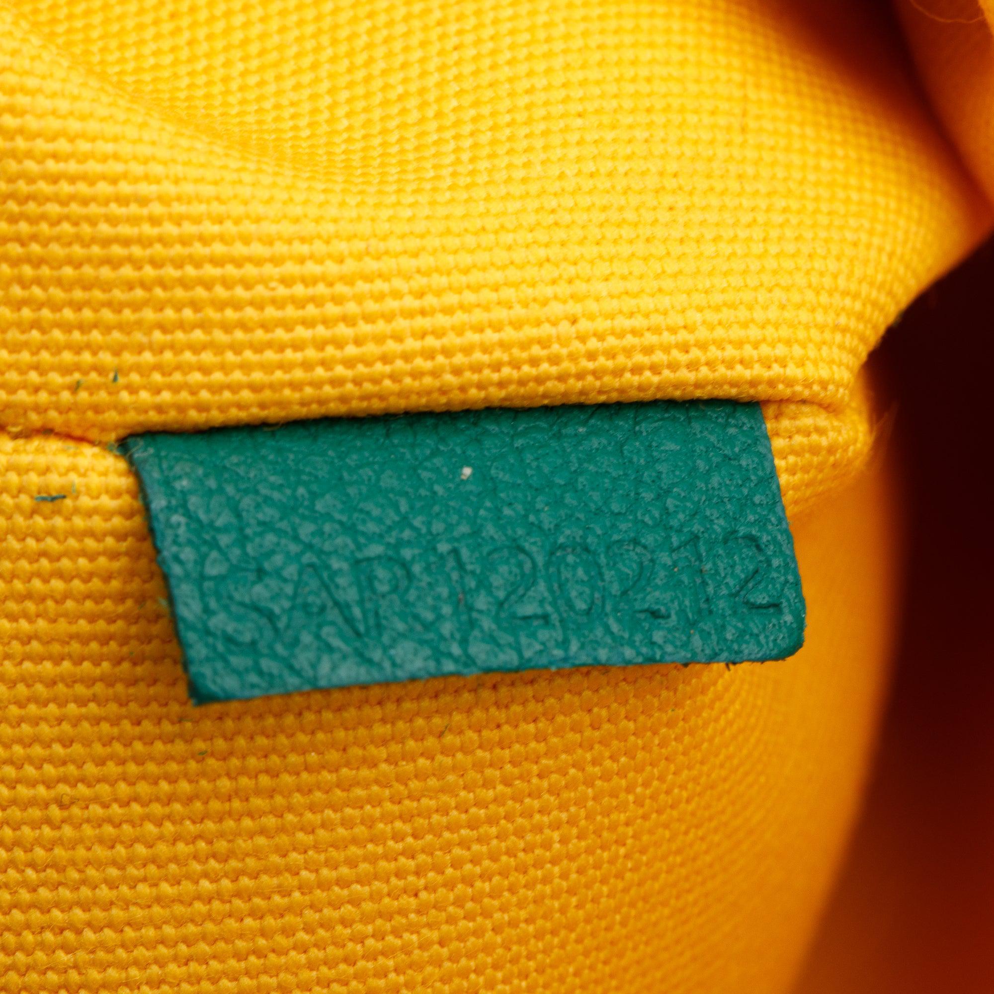 Goyard 2021 Green Leather & Goyaradine Canvas Sainte-Marie Foldable Clutch