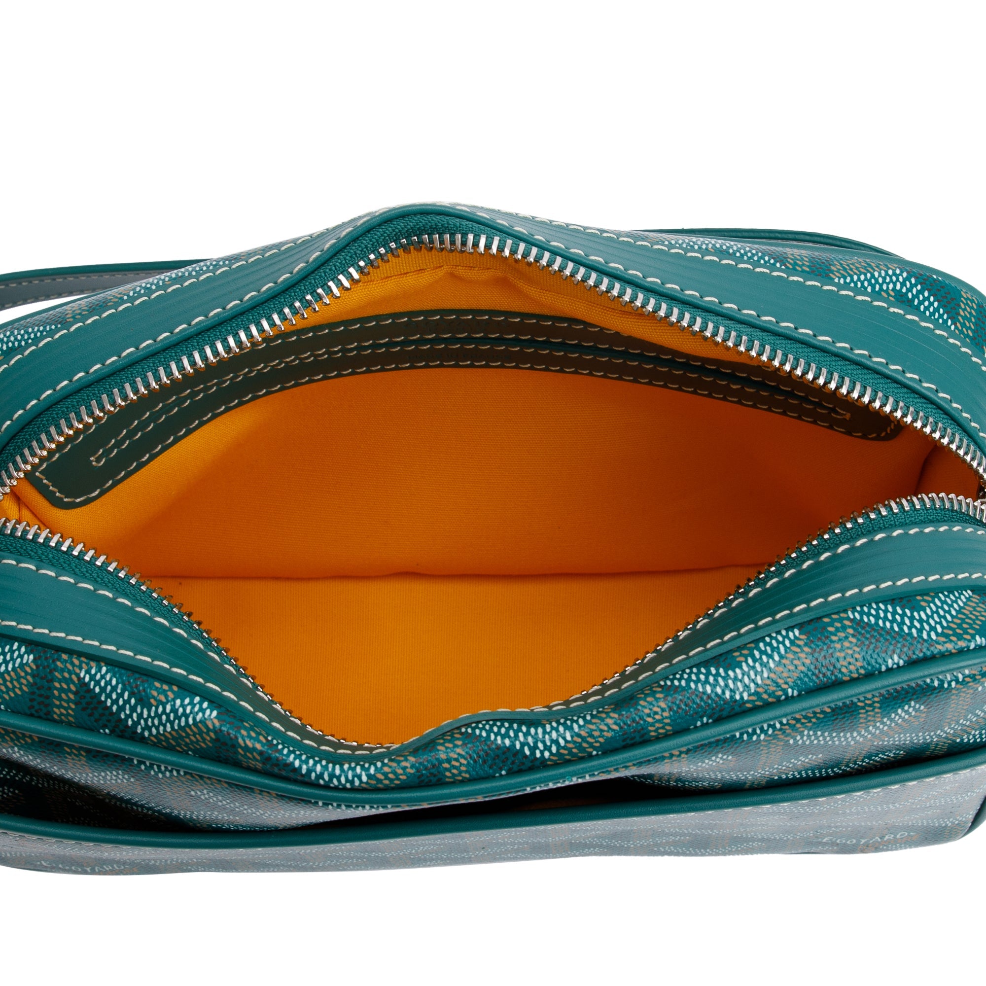 Goyard 2021 Green Leather & Monogram Canvas Sac Cap Vert Crossbody Bag