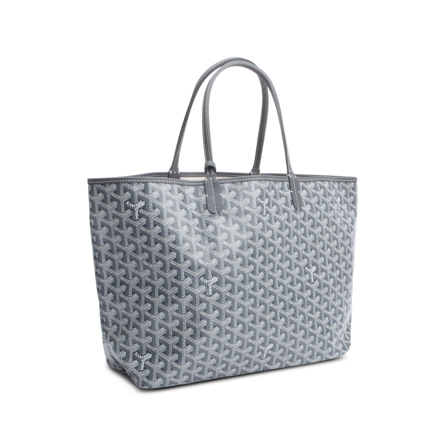 Goyard 2021 Grey Monogram Canvas Saint Louis Tote PM w/ Pouch
