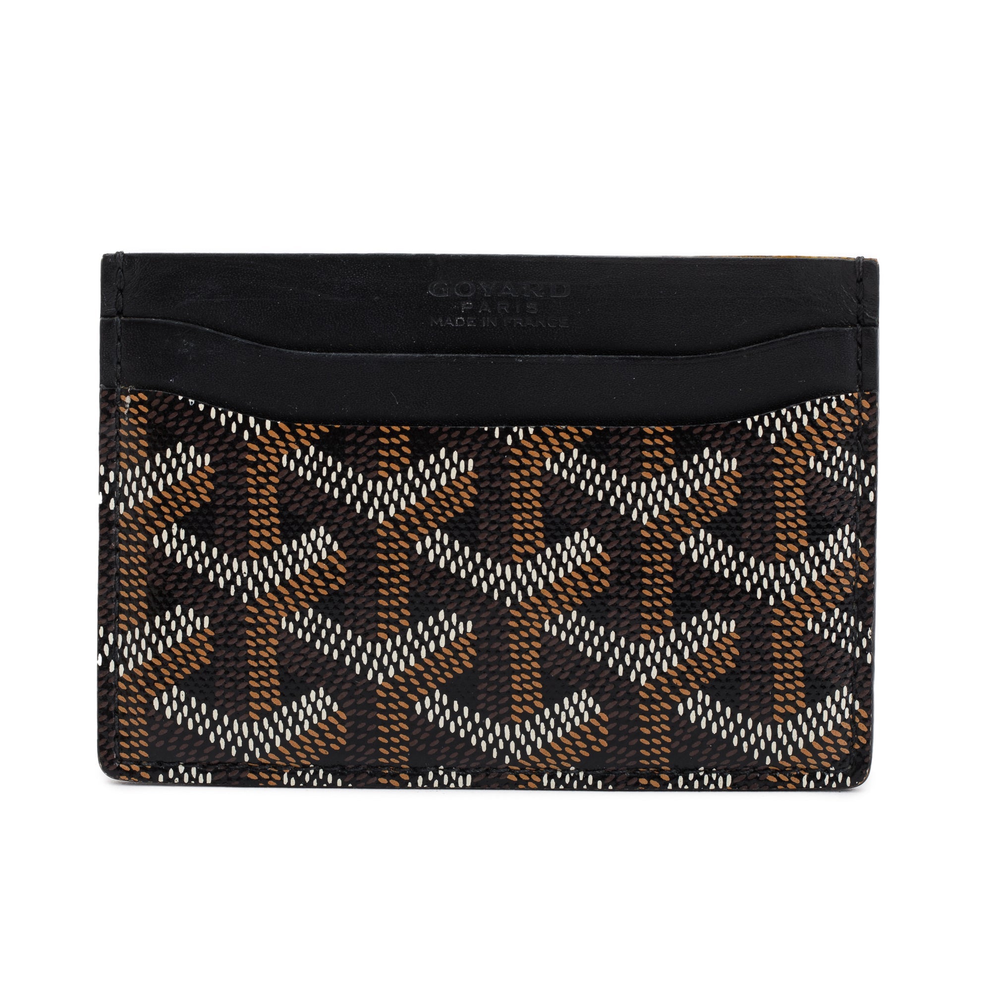 Goyard 2022 Black Leather & Coated Canvas Saint Sulpice Card Holder