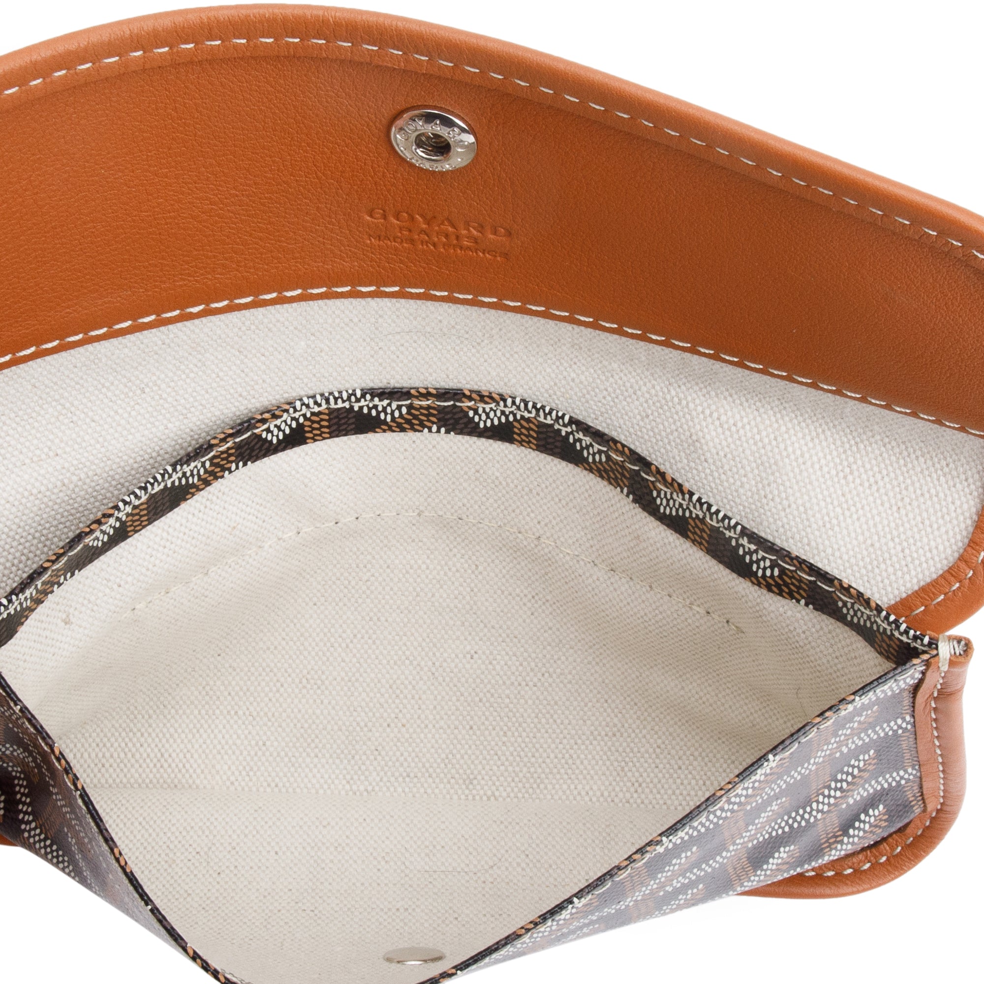 Goyard 2022 Brown/Black Coated Canvas Reversible Anjou PM w/ Pouch