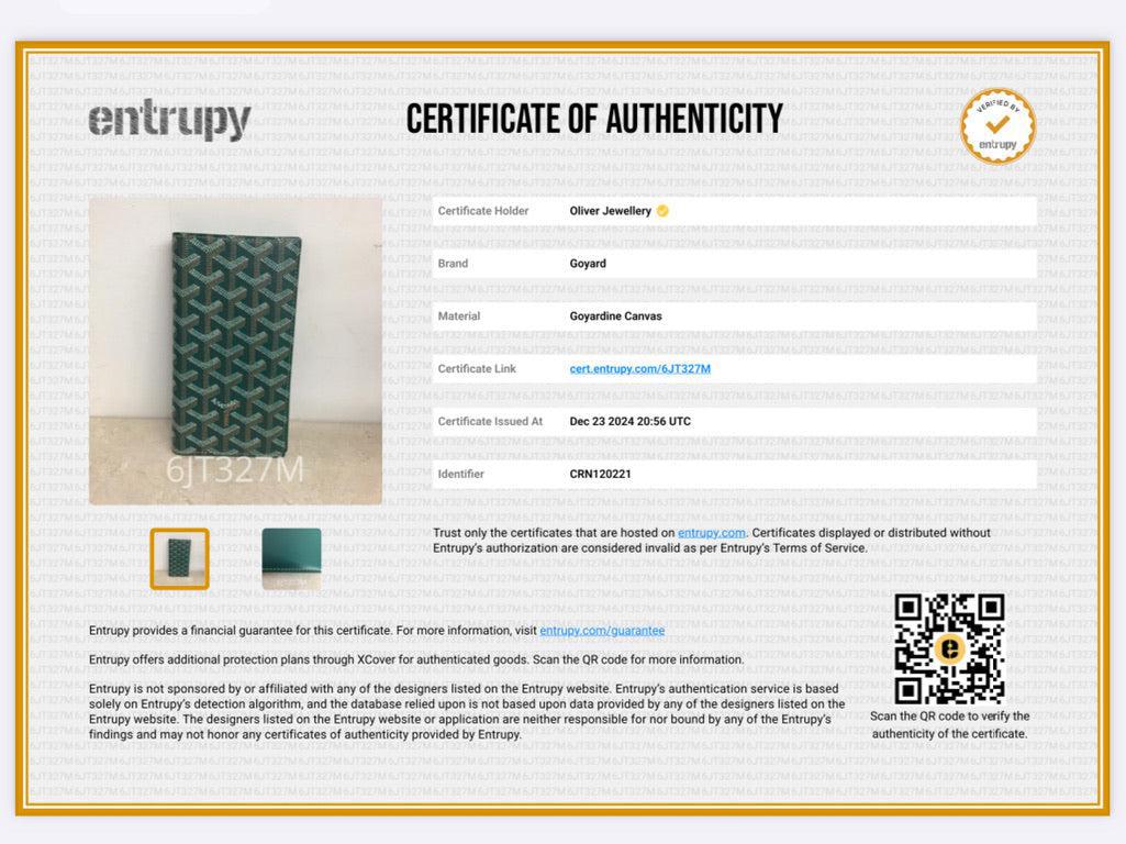 Goyard 2022 Green Goyardine Long Bifold Wallet