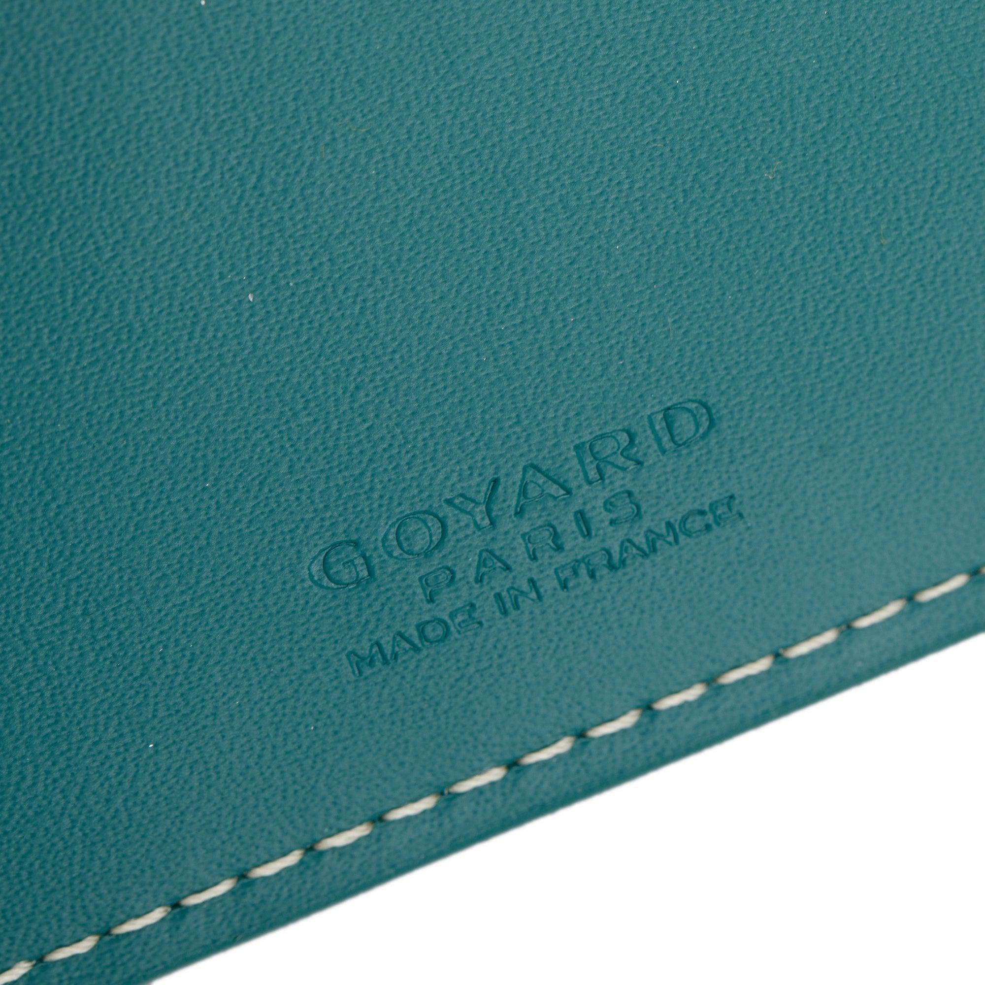 Goyard 2022 Green Goyardine Victorie Bifold Wallet w/ Box