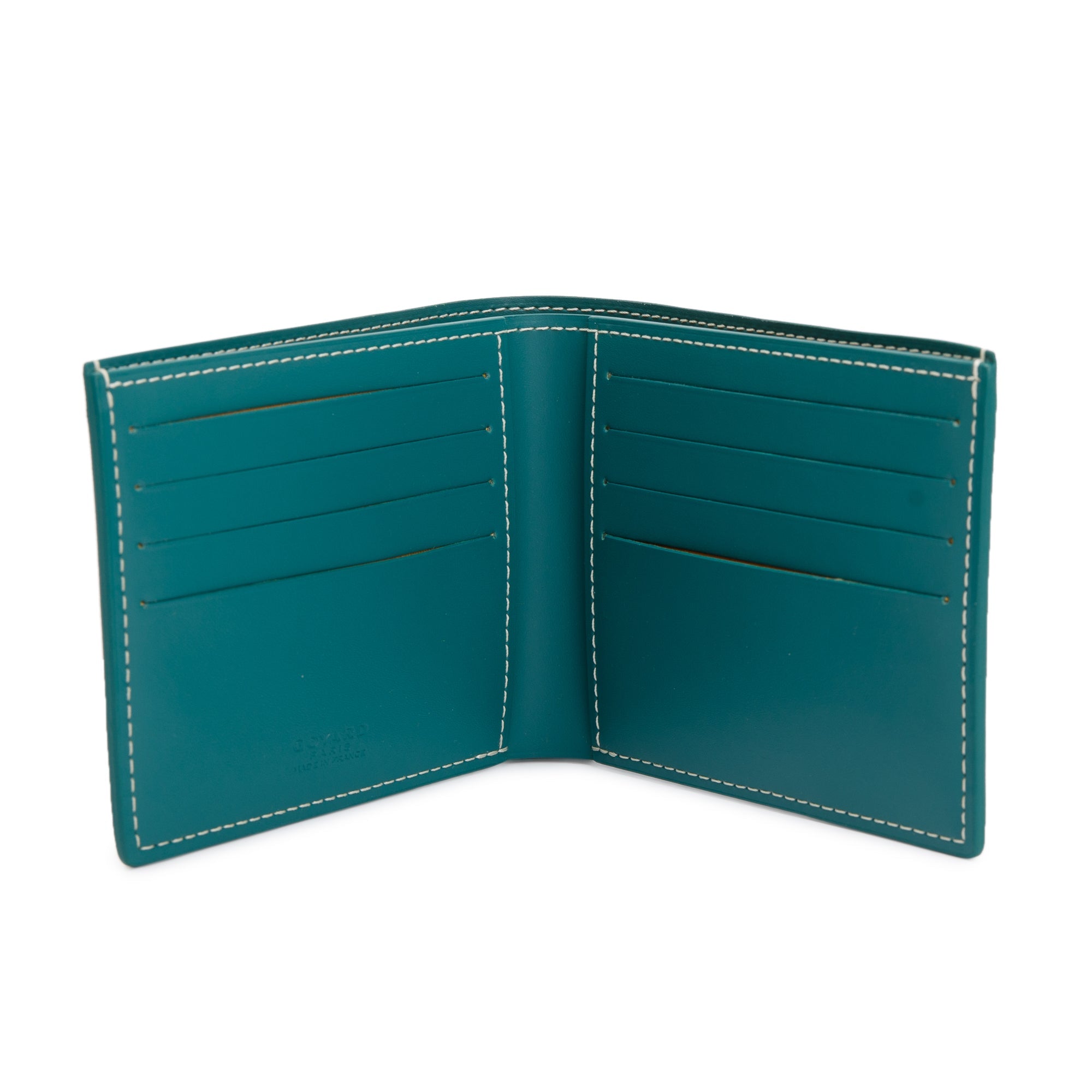 Goyard 2022 Green Goyardine Victorie Bifold Wallet w/ Box