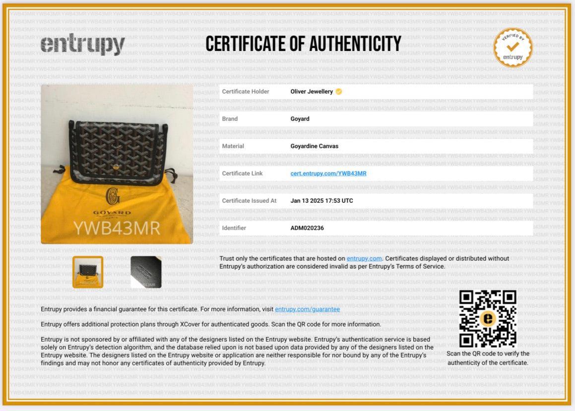 Goyard 2023 Black Monogram Coated Canvas Plumet Crossbody Bag